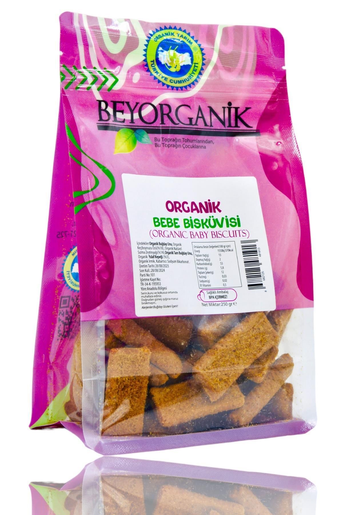 BEYORGANİK Organik Bebek Bisküvisi 250gr