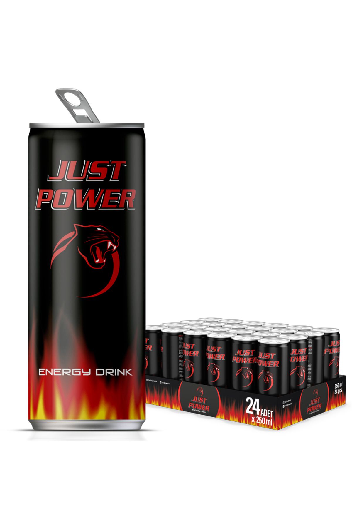 Just Power Enerji Içeceği, 250 ml (24'LÜ PAKET, 24 ADET X 250 ML)
