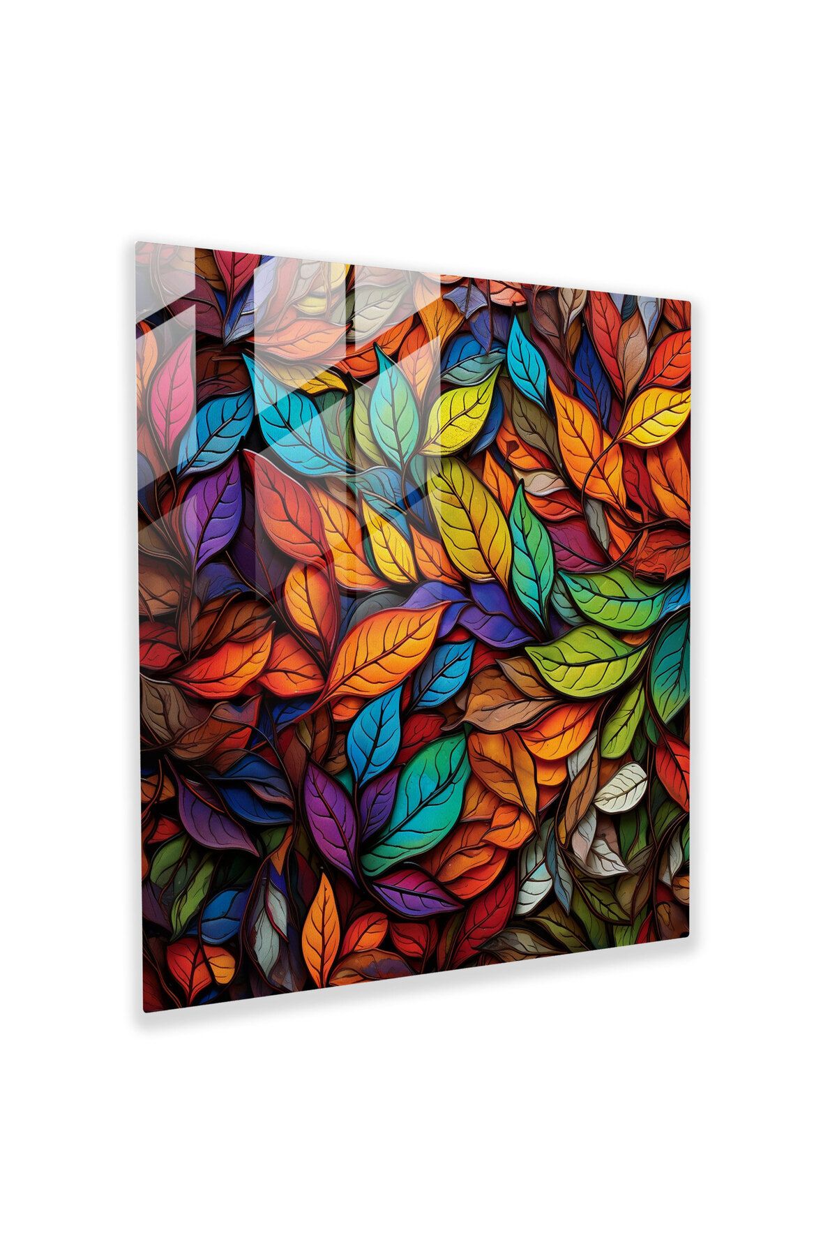 PaintedAnarchy Sonbahar Mozaik Cam Tablo - Sonbahar, Sonbahar, Vitraydan İlhamlı Sanat Eserleri, Cam Duvar Sanatı