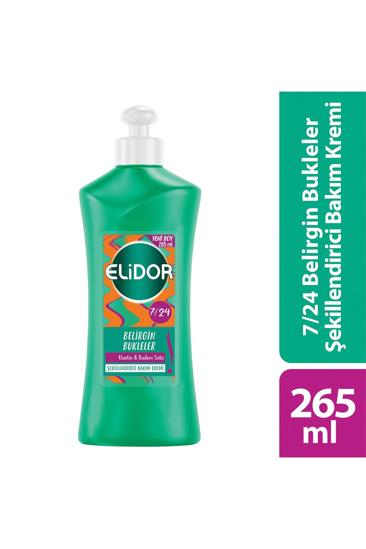 7 24 Şekillendirici Saç Bakım Kremi Belirgin Bukleler Elastin Badem Sütü 265 ml_0