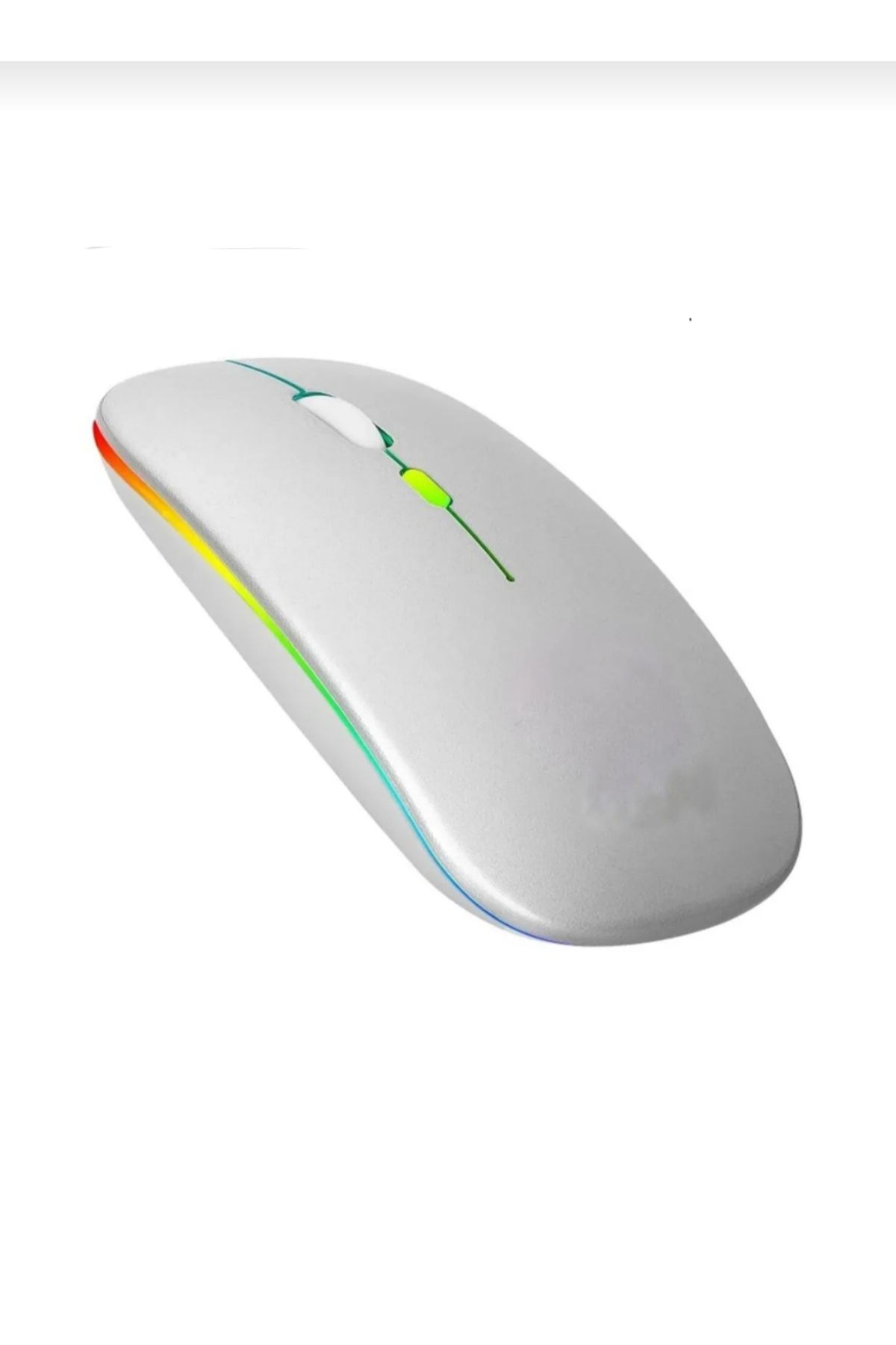 HOBİPİX Kablosuz Wireless 4 Tuşlu RGB Işıklı Sessiz Mouse Beyaz