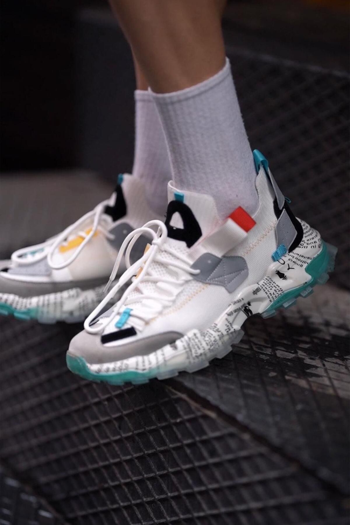 Guja Çok Renkli Tasarım Beyaz Erkek Sneaker Ayakkabı