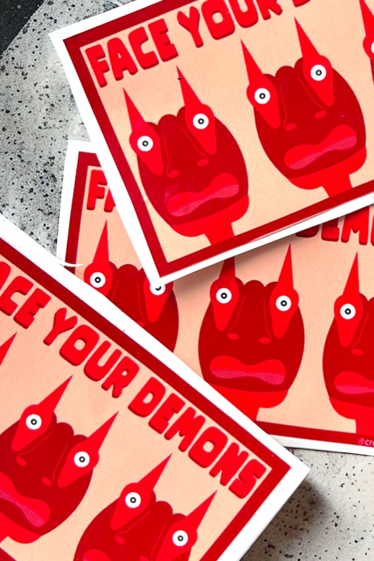 creative crush co. FACE YOUR DEMONS STICKER