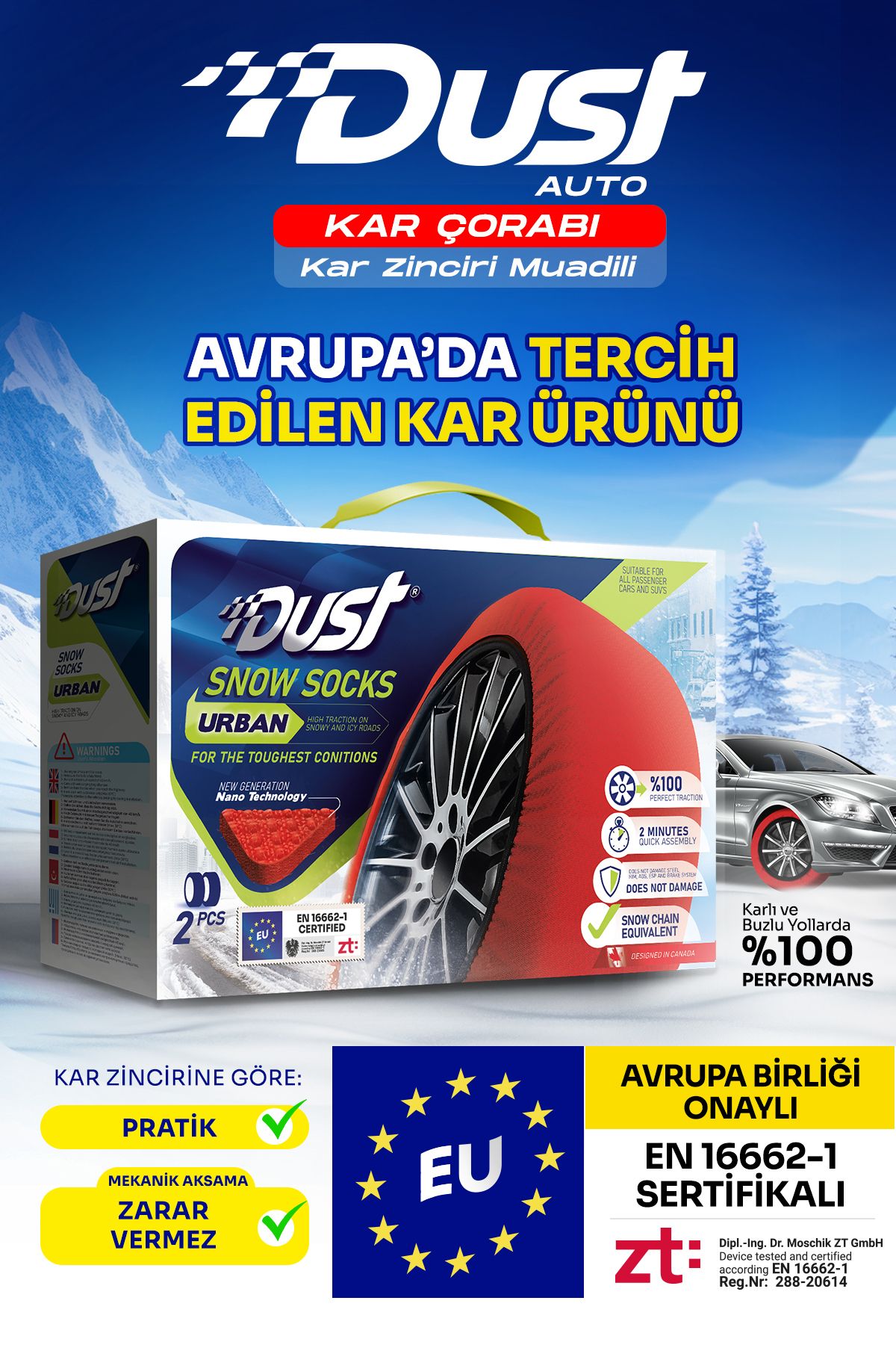 Dust Urban Kar Çorabı - Kar Zinciri Muadili