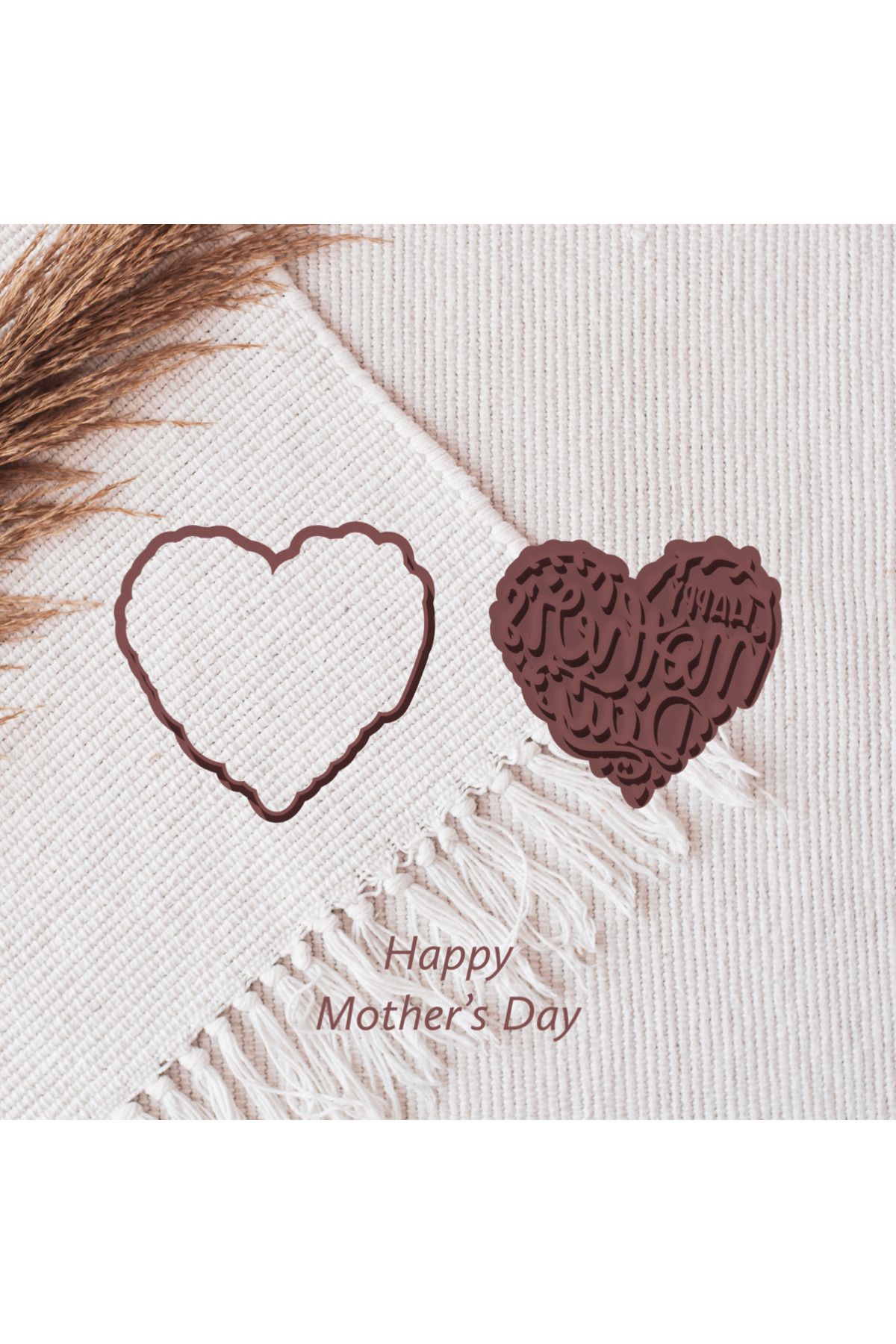 plastik atölyesi Anneler Günü Kurabiye Kalıbı/Seramik Klıp/Polimerkil Kalıp/Mothers Day Cookie Cutters