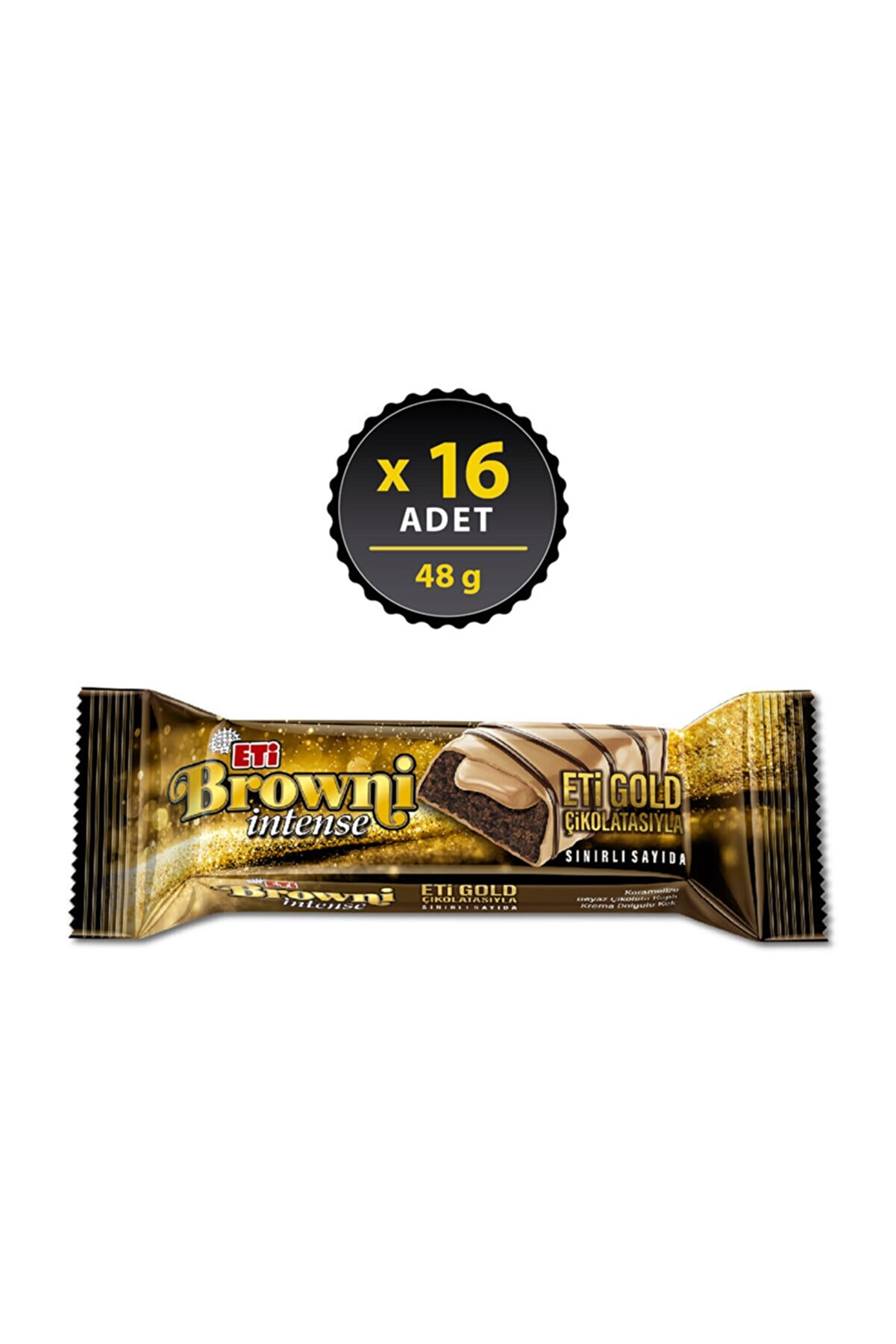 Eti Browni İntense Gold Çikolatalı Kek 48 g x 16 Adet