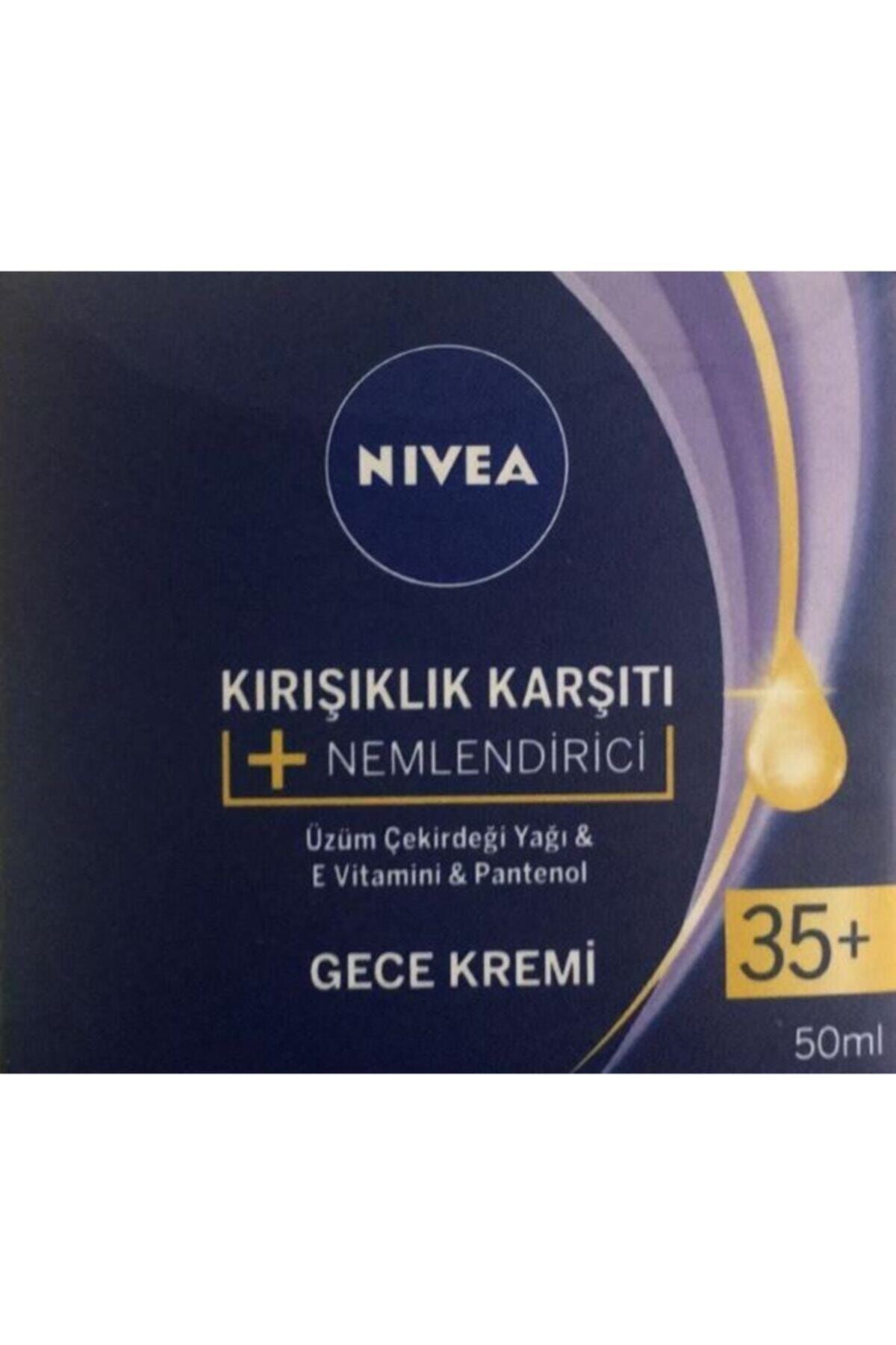 NIVEA Kırışıklık Karşıtı +nemlendirici Gece Kremi/ Üzüm Çekirdeği Yağı&e Vitamini &pantenol 50ml 35+
