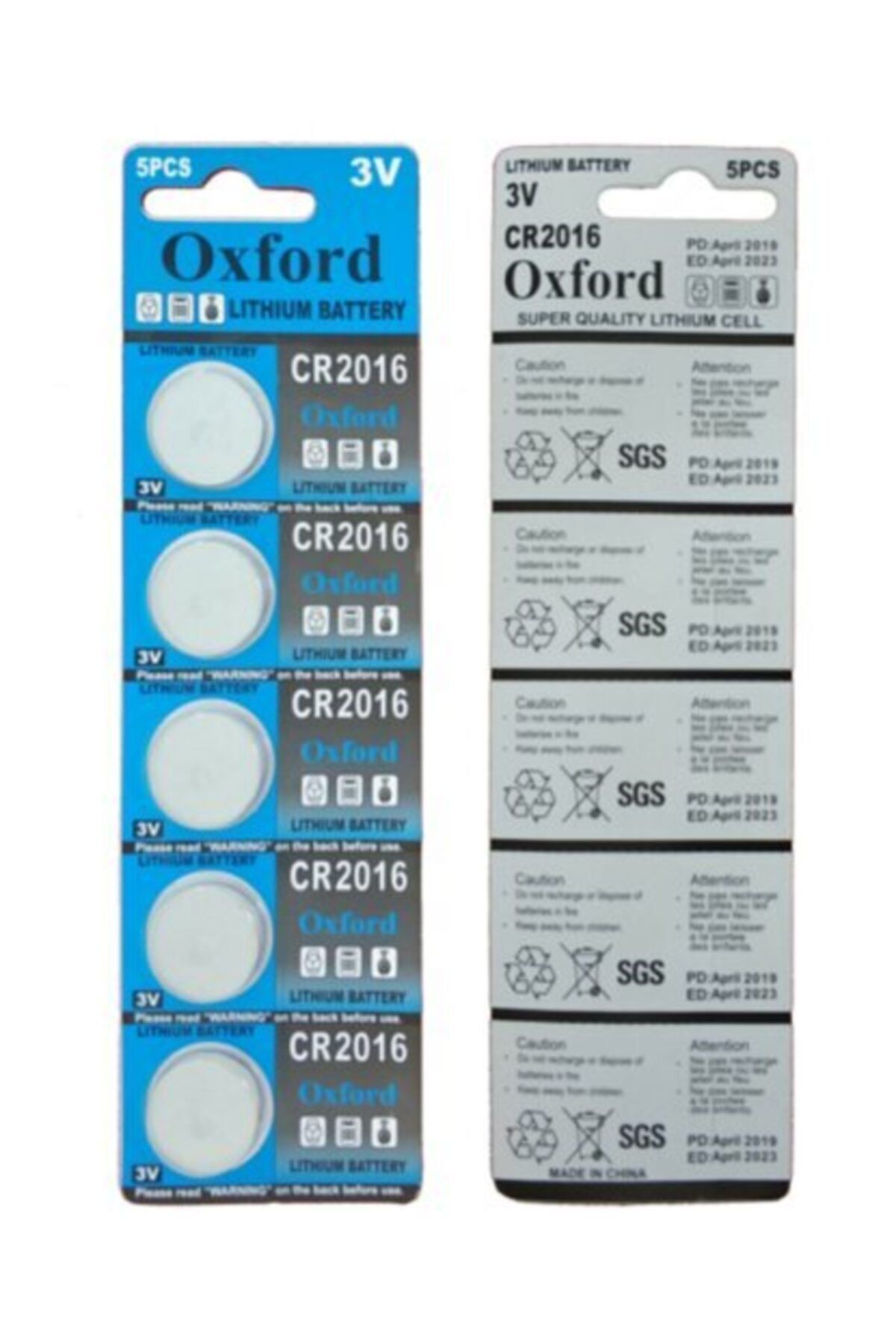 Oxford Cr2016 3v Lithium Terazi Ve Kumanda (ayrıca Retro Saatlere) Pili 5 Li Paket