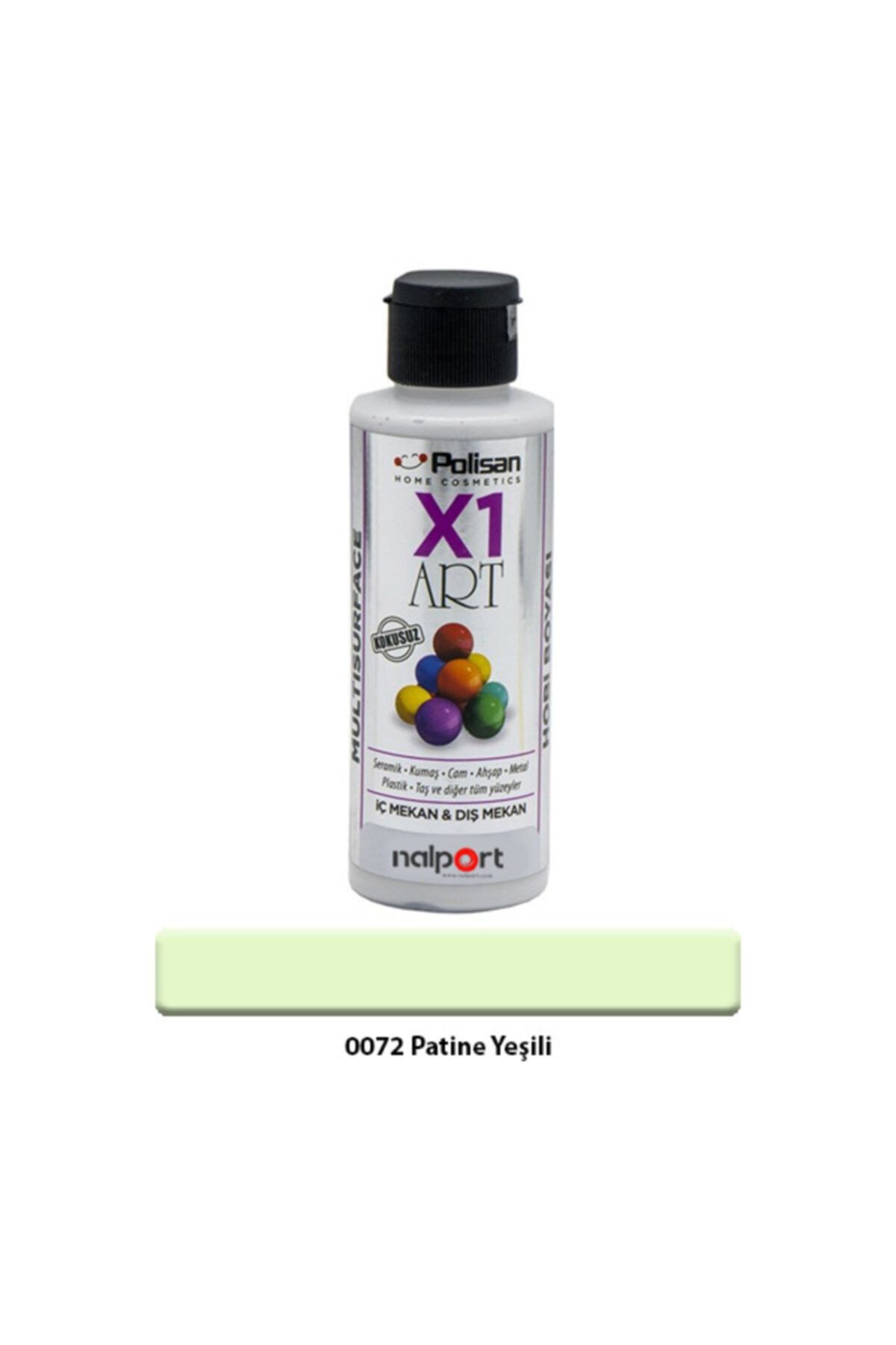 Polisan X1 Art Multisurface Hobi Boyası Patine Yeşili 120 Ml.