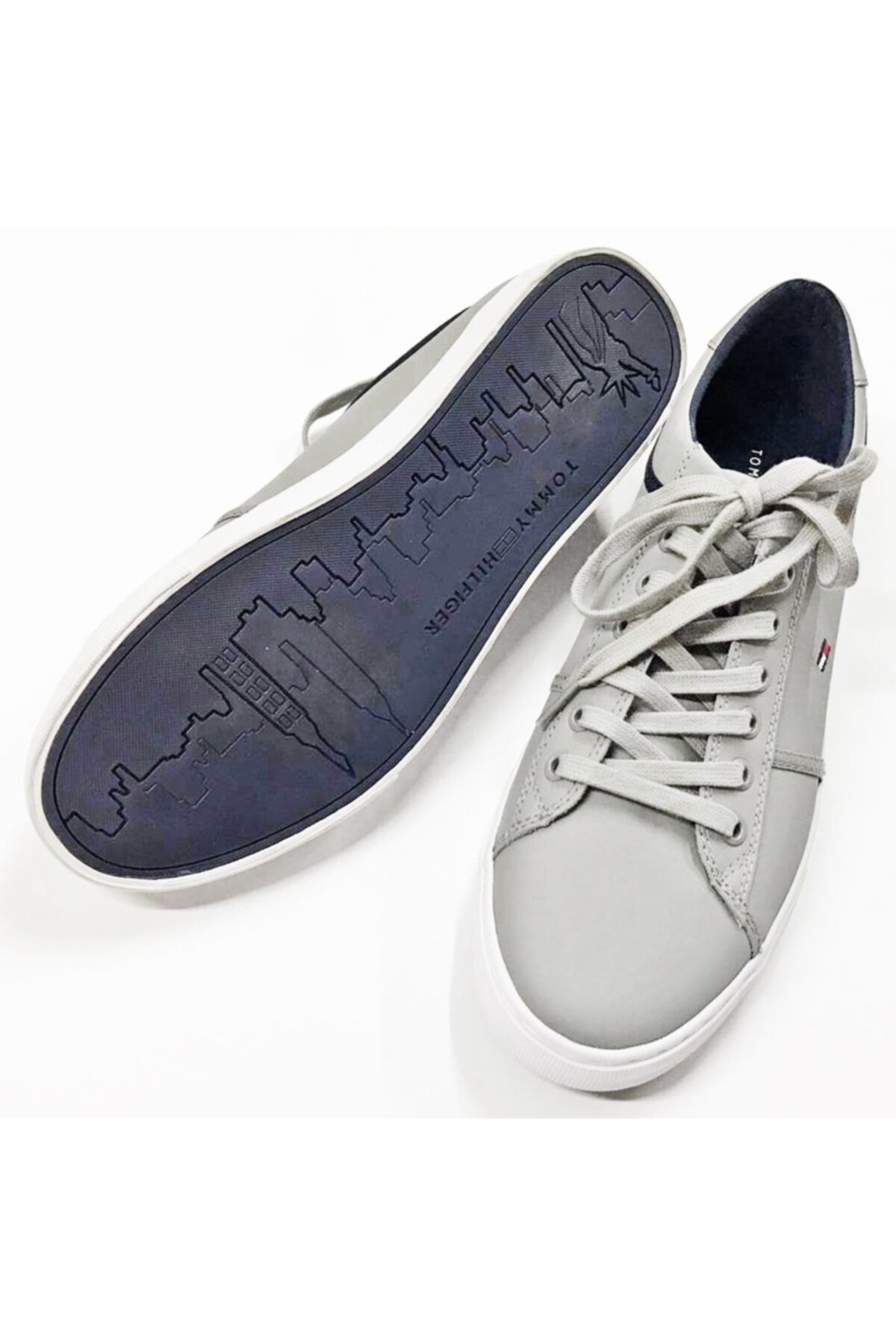 Tommy Hilfiger Gri Essential Leather Sneaker Fm0fm0268-prt