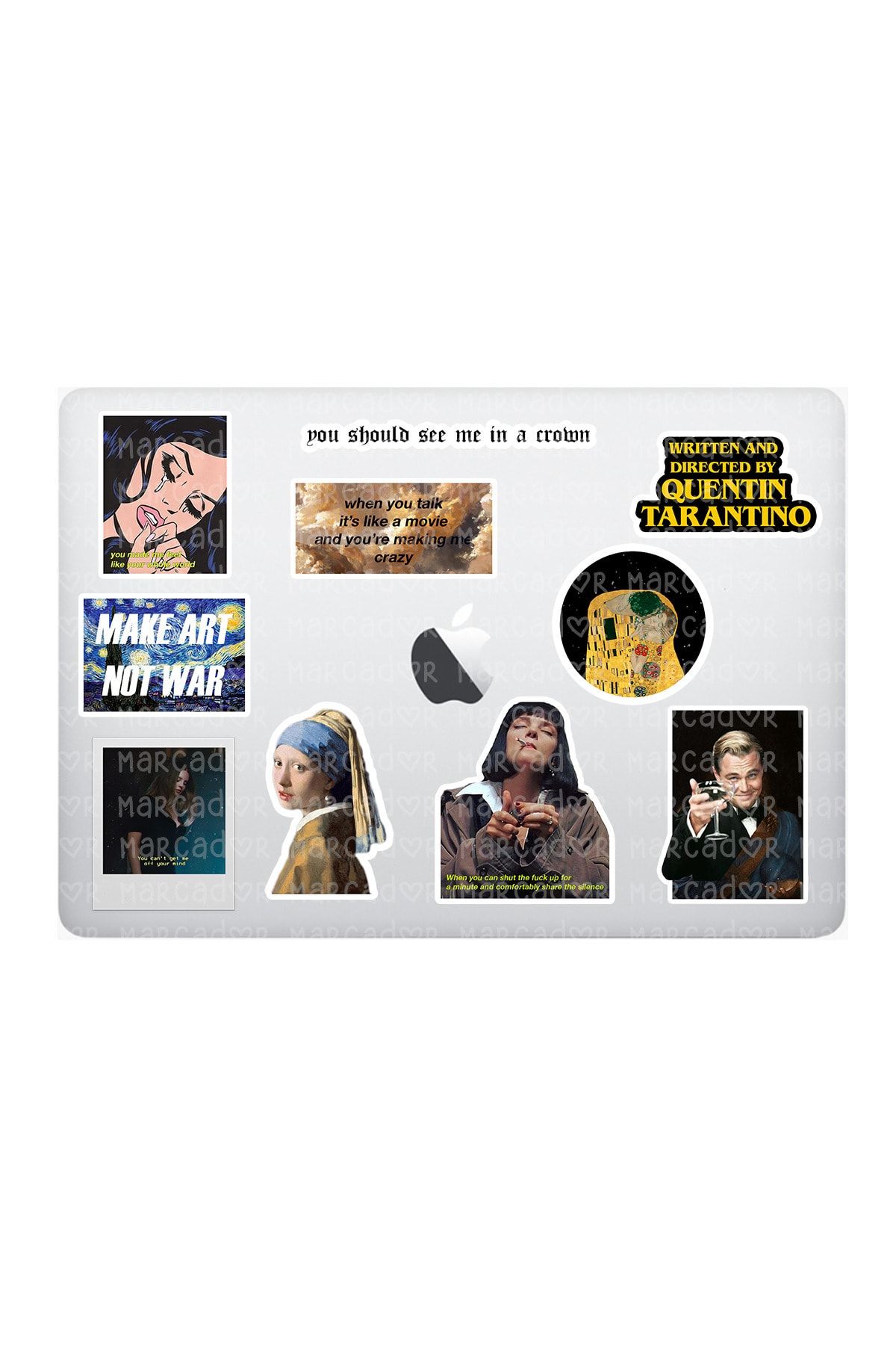 Marcador Art Sanat Temalı Laptop Notebook Tablet Sticker Seti 10 Adet