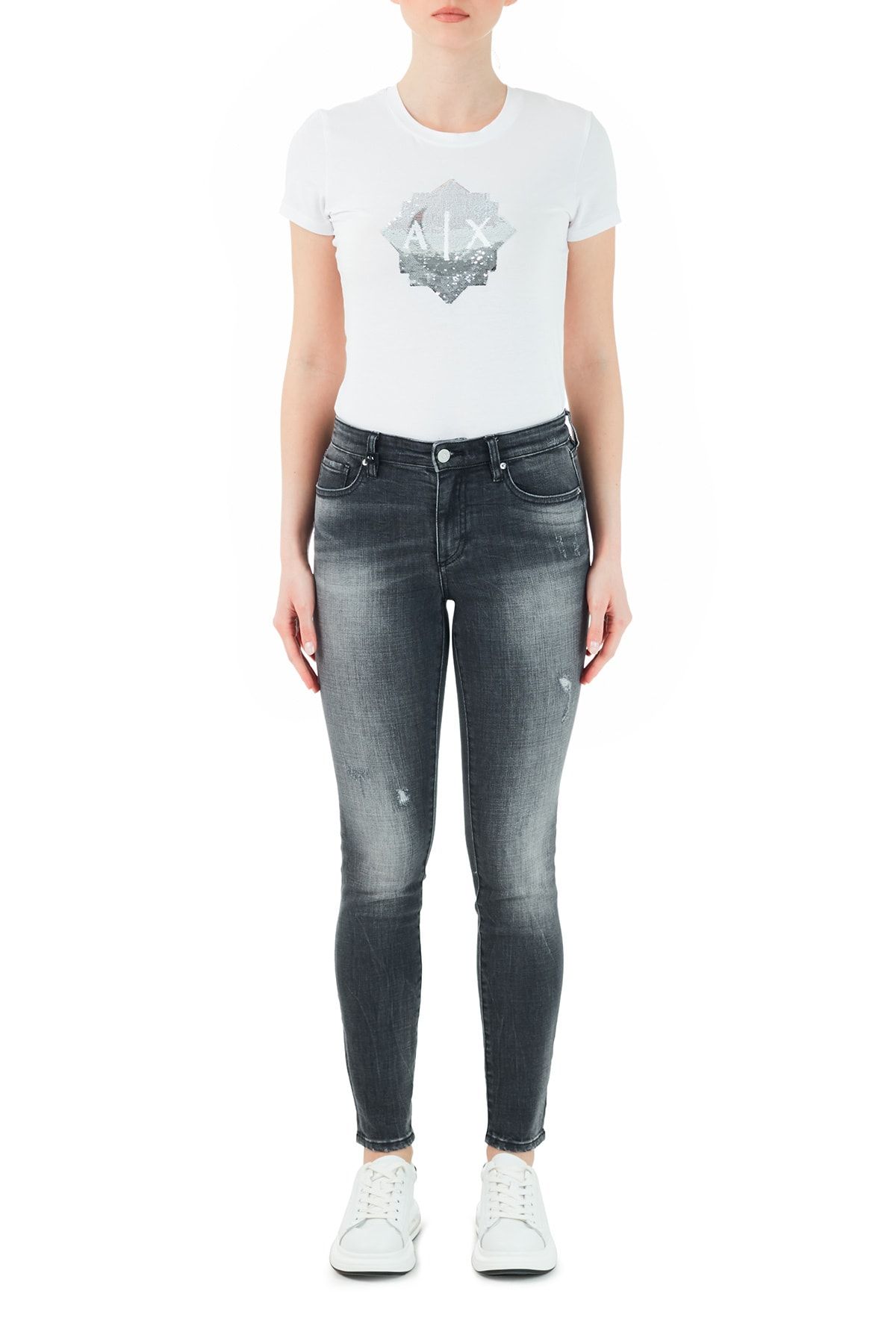 Armani Exchange Kadın Pamuklu Super Skinny J01 Jeans  Kot Pantolon 3kyj01 Y1mez 0903