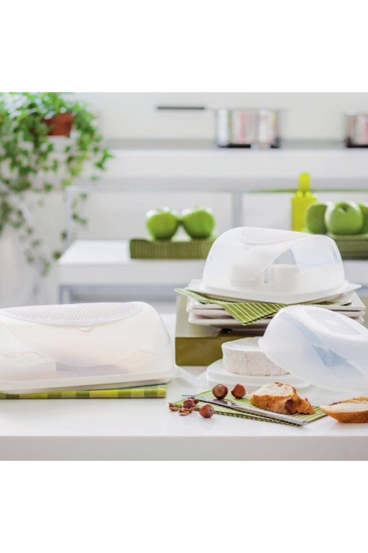 Tupperware Peynir Dünyası Seti Beyaz / Büyük - Orta - Mini