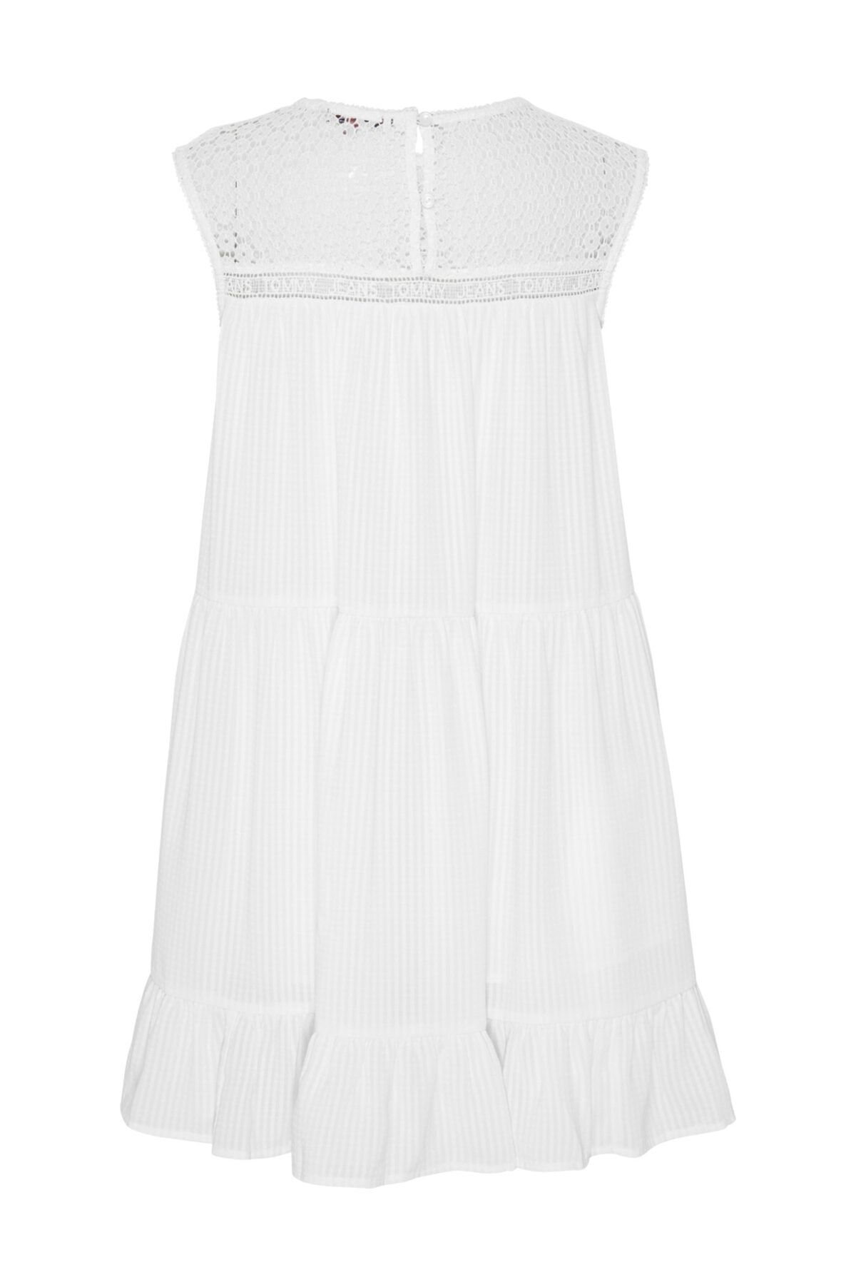 Tommy Hilfiger Kadın Beyaz Elbise Tjw Summer Sleeveless Lace Dress DW0DW06660
