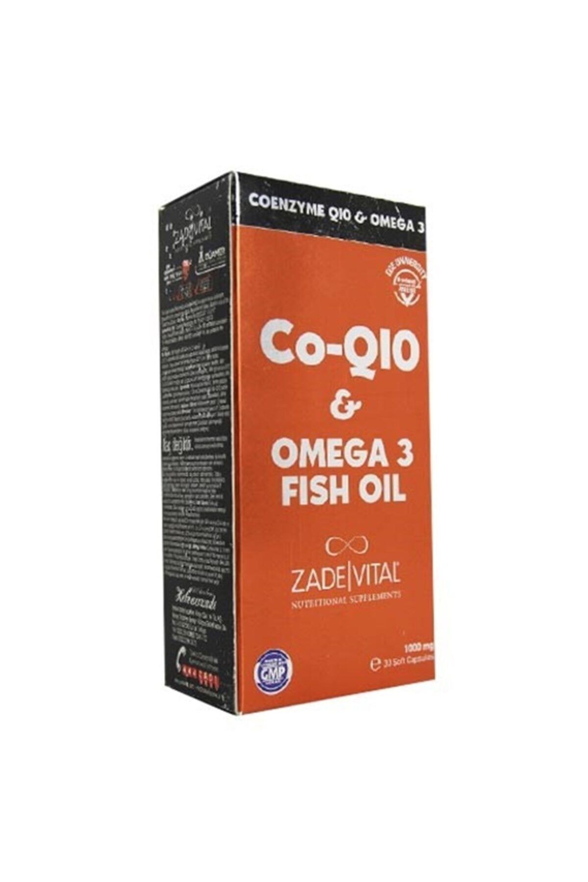 Zade Vital Co-q10 Omega3 Balık Yağı 1000mg 30 Yumuşak Kapsül