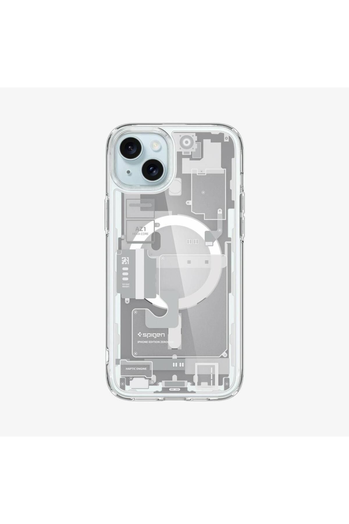 Spigen iPhone 15 Plus Kılıf Ultra Hybrid Zero One MagFit MagSafe özellikli White - ACS07035