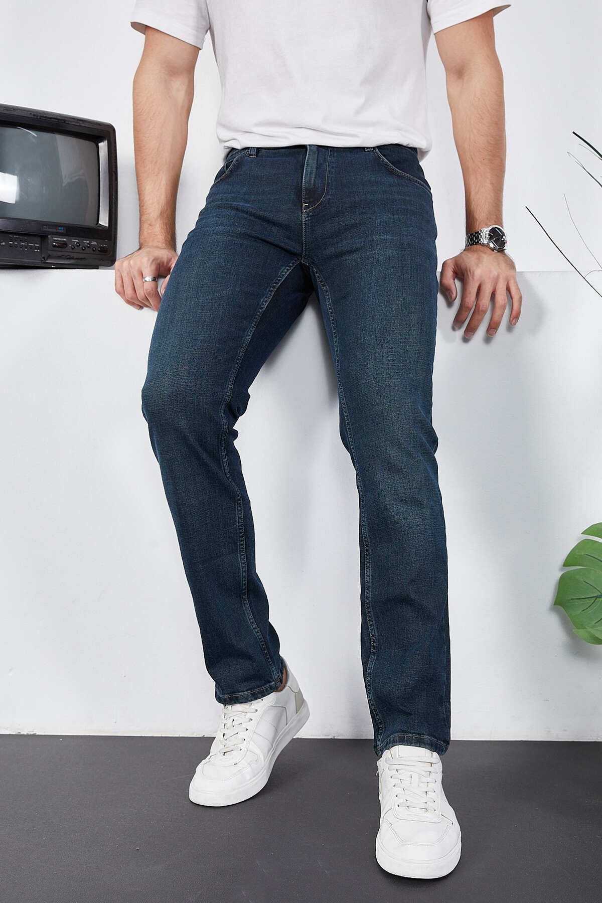 ENZİM JEANS Erkek Likralı Denim Regular Fit Jeans