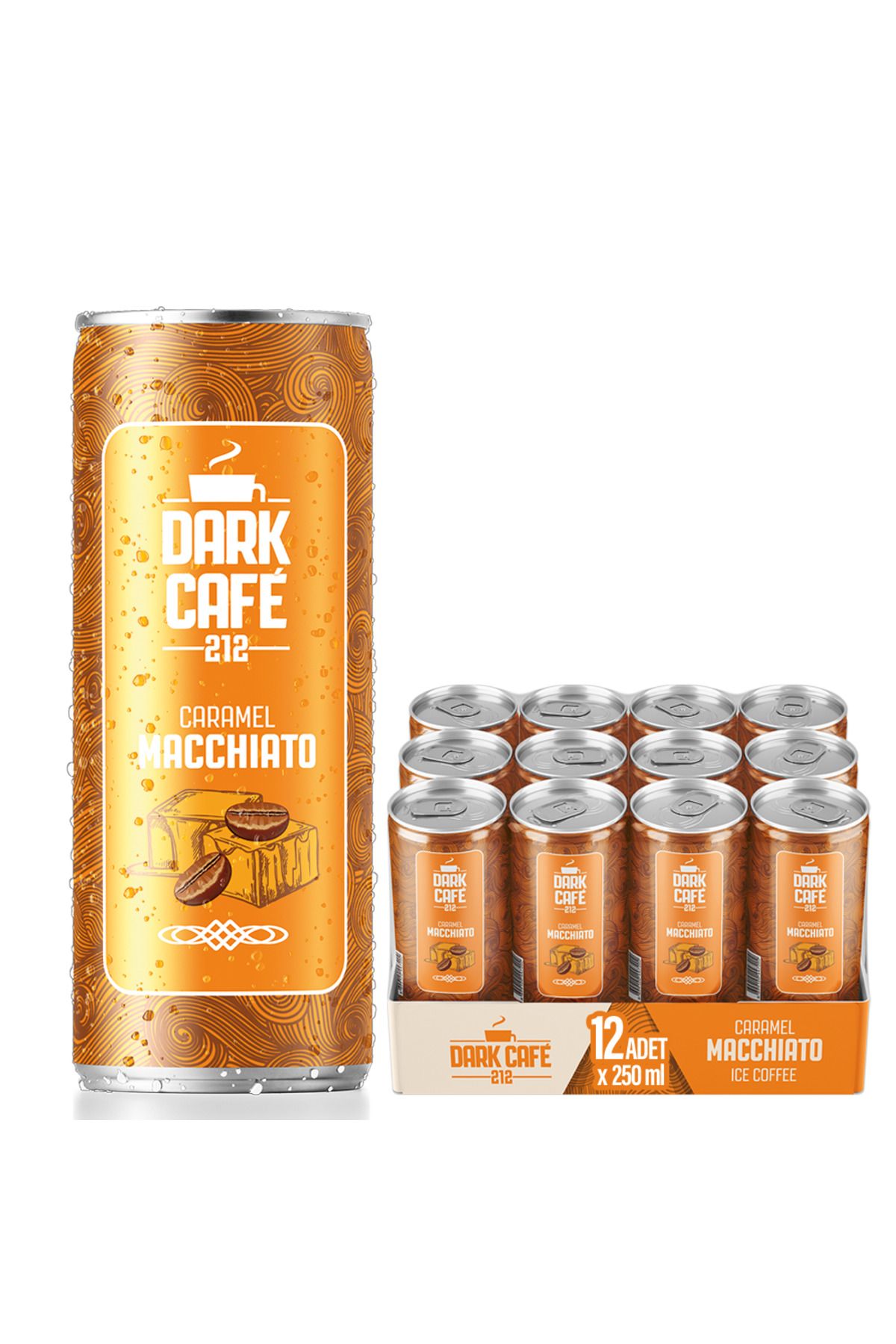 Dark Café 212 Dark Café 212, Soğuk Kahve, Caramel Macchiato, 250 Ml (12'li Paket, 12 Adet X 250 Ml)