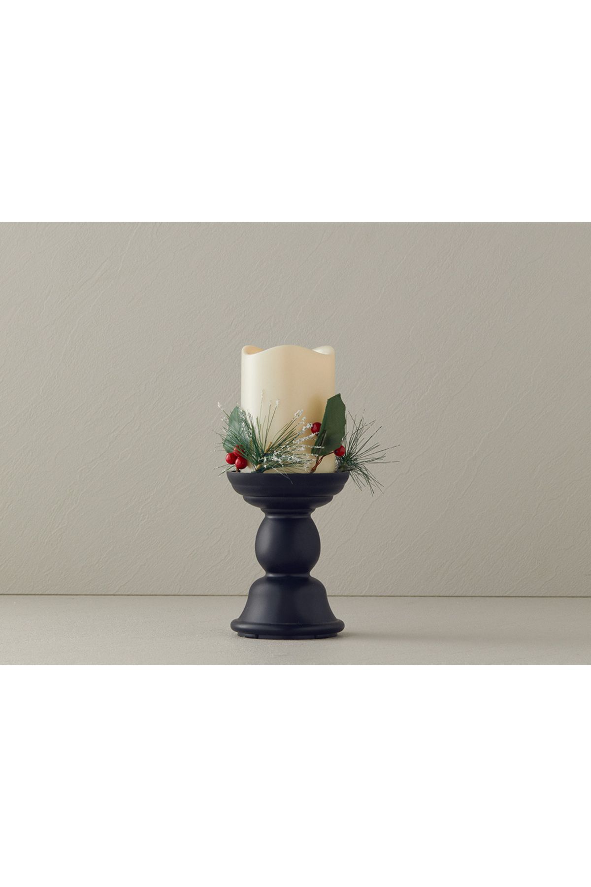 English Home Candlestick Plastik Dekoratif Aydınlatma Siyah