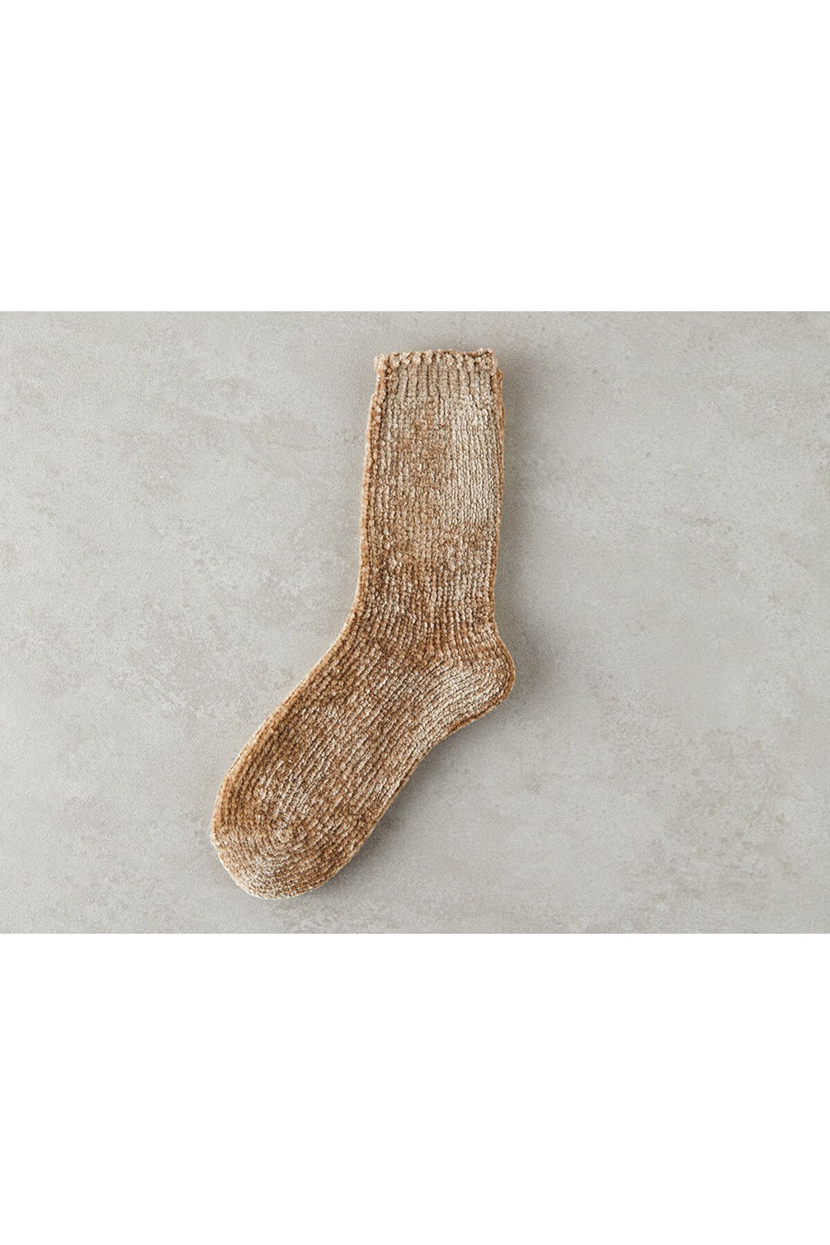 English Home Chenille Kadın Soket Çorap Bej