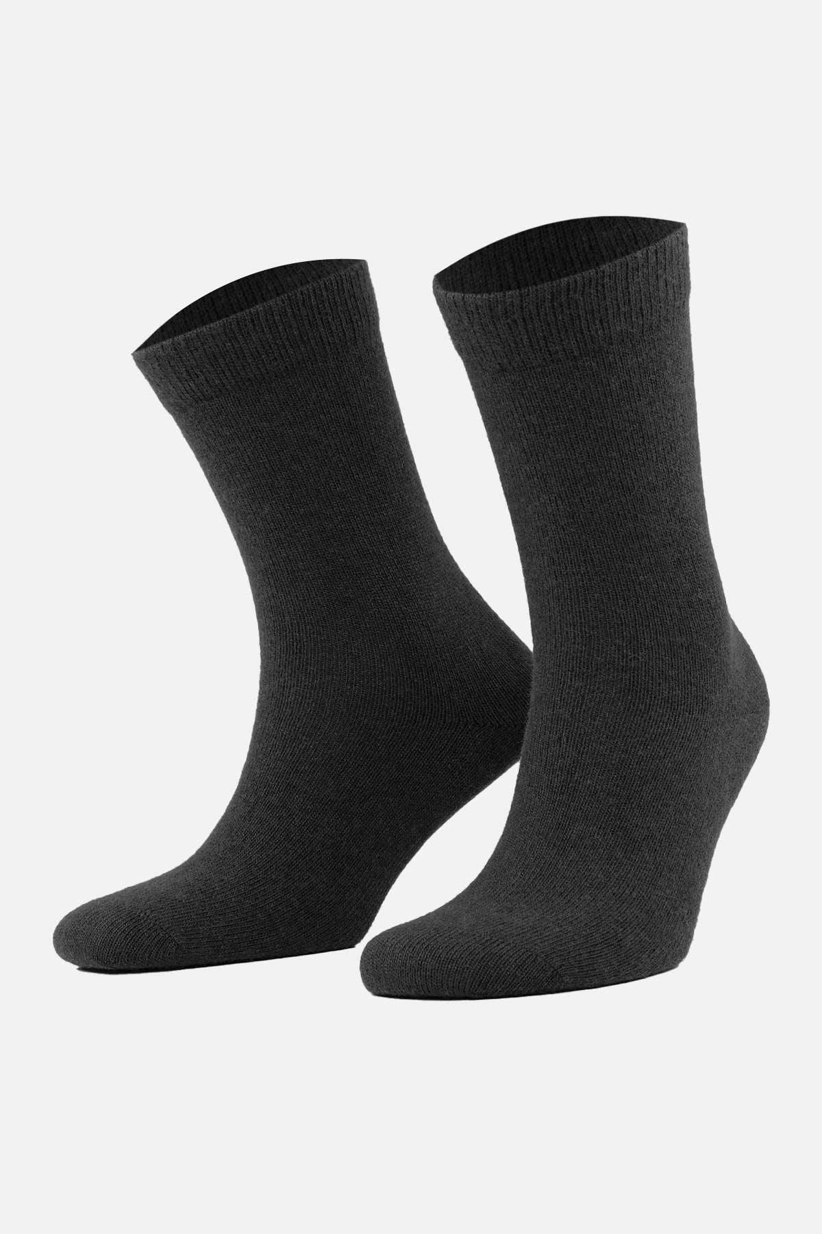 Aytuğ Kadın Koyun Yünü (LAMBSWOOL) Tekli Siyah Soket Çorap A 45000 S