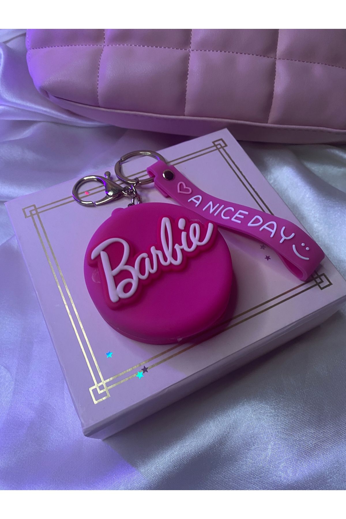 Barbie model cüzdanlı anahtarlık çanta süsü bozuk para cüzdanı