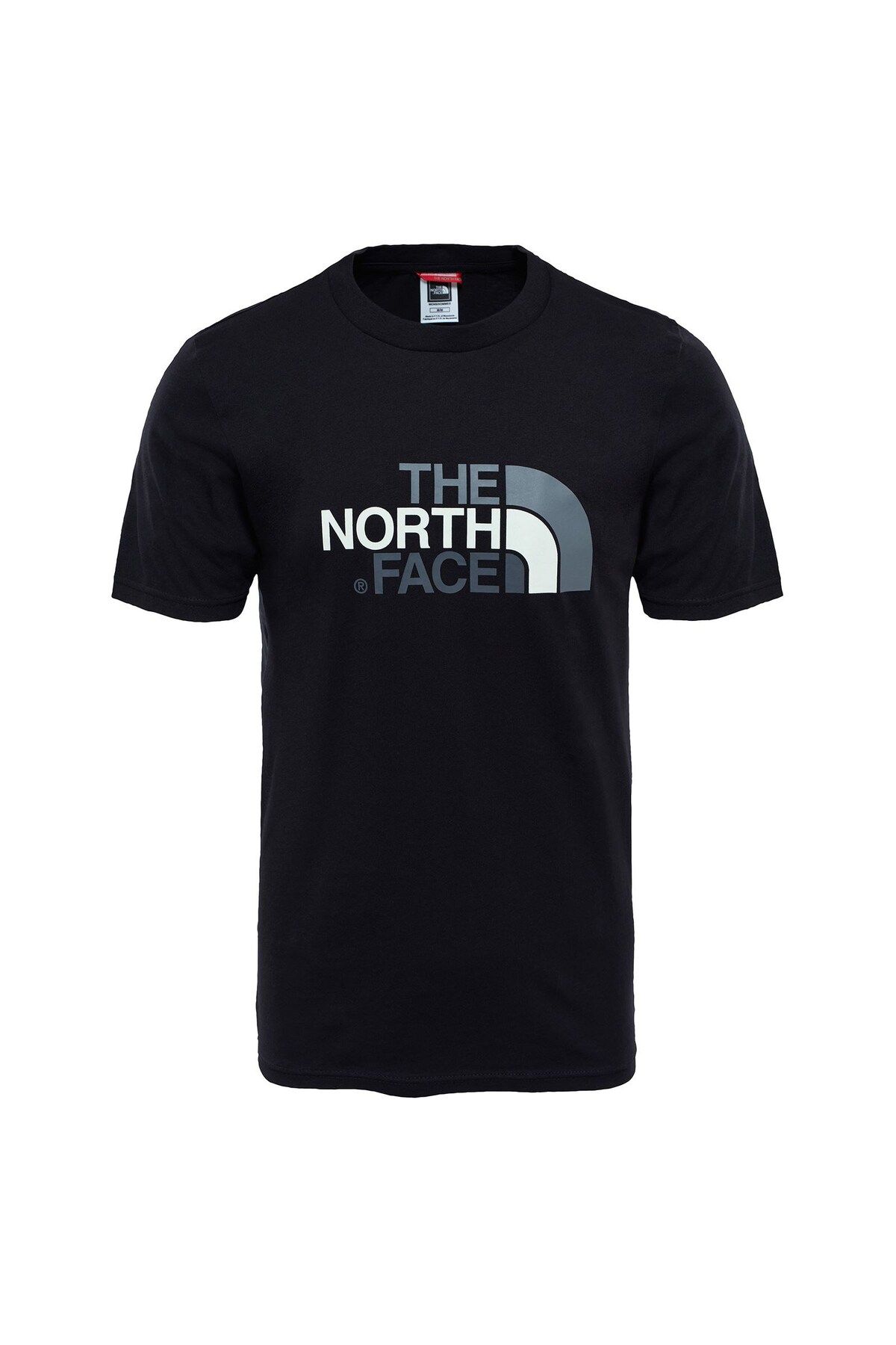 The North Face Easy Erkek Siyah Baskılı Bisiklet Yaka Tişört