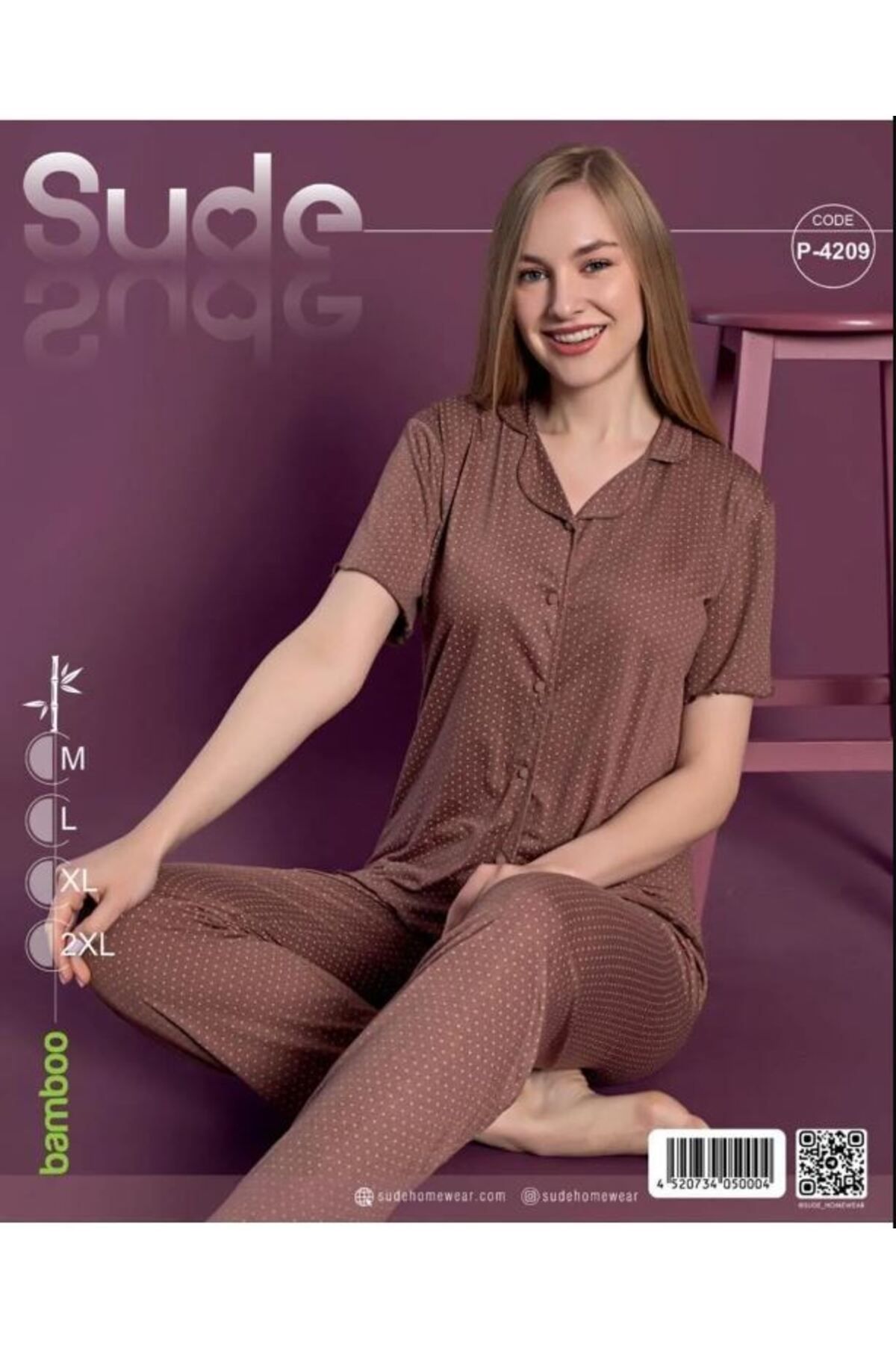 Sude P-4209 Bambu Gömlek Kadın Pijama Takımı