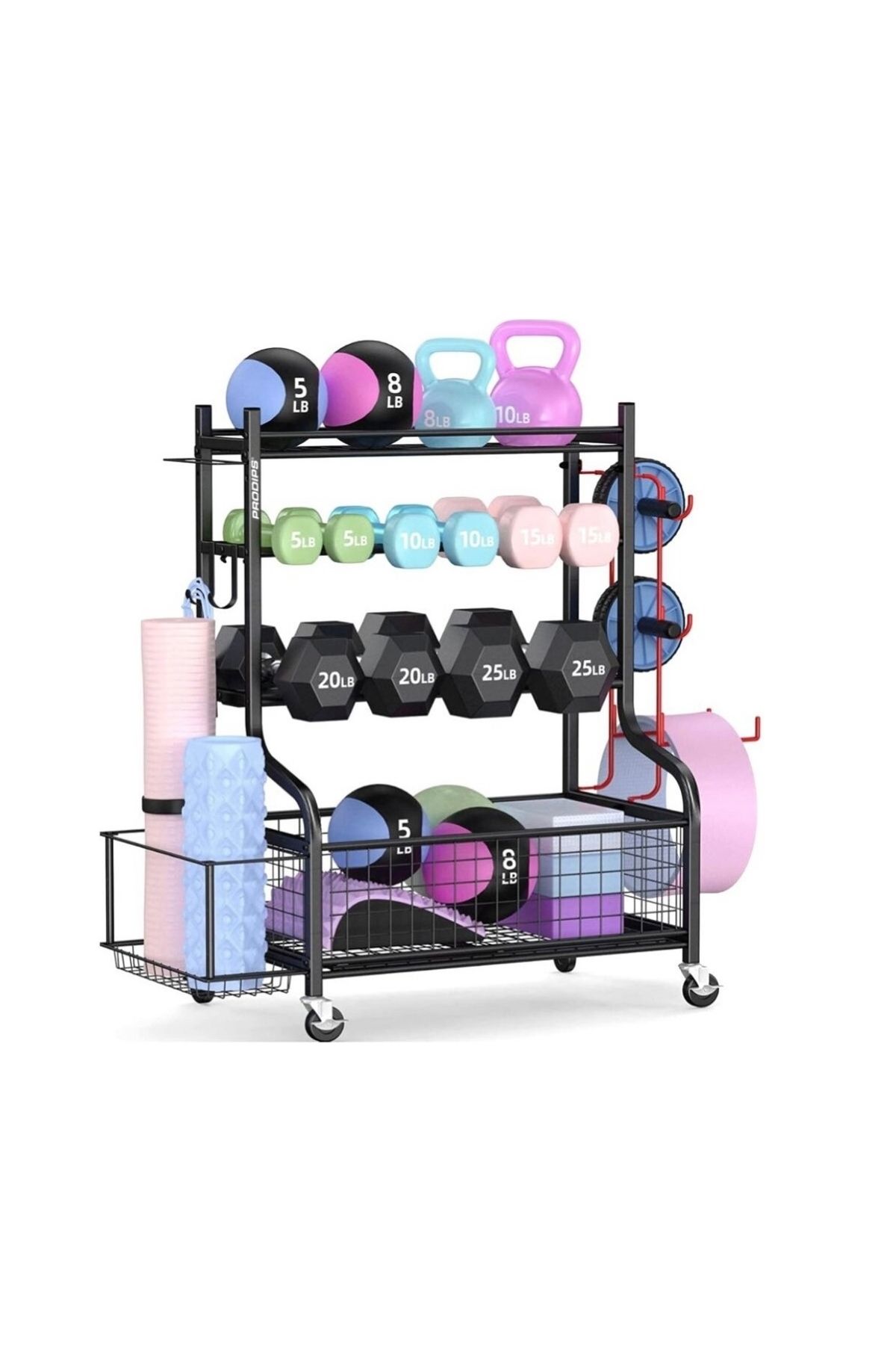 prodips Dambıl Kettlebell Medicine Ball Yoga Pilates Mat Roller Standı
