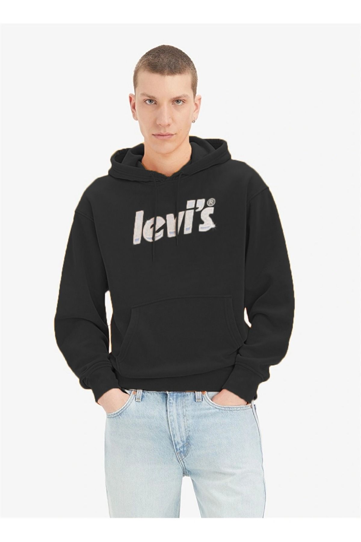 Levi's Erkek Kapüşonlu Siyah Sweatshirt - A2639-0031