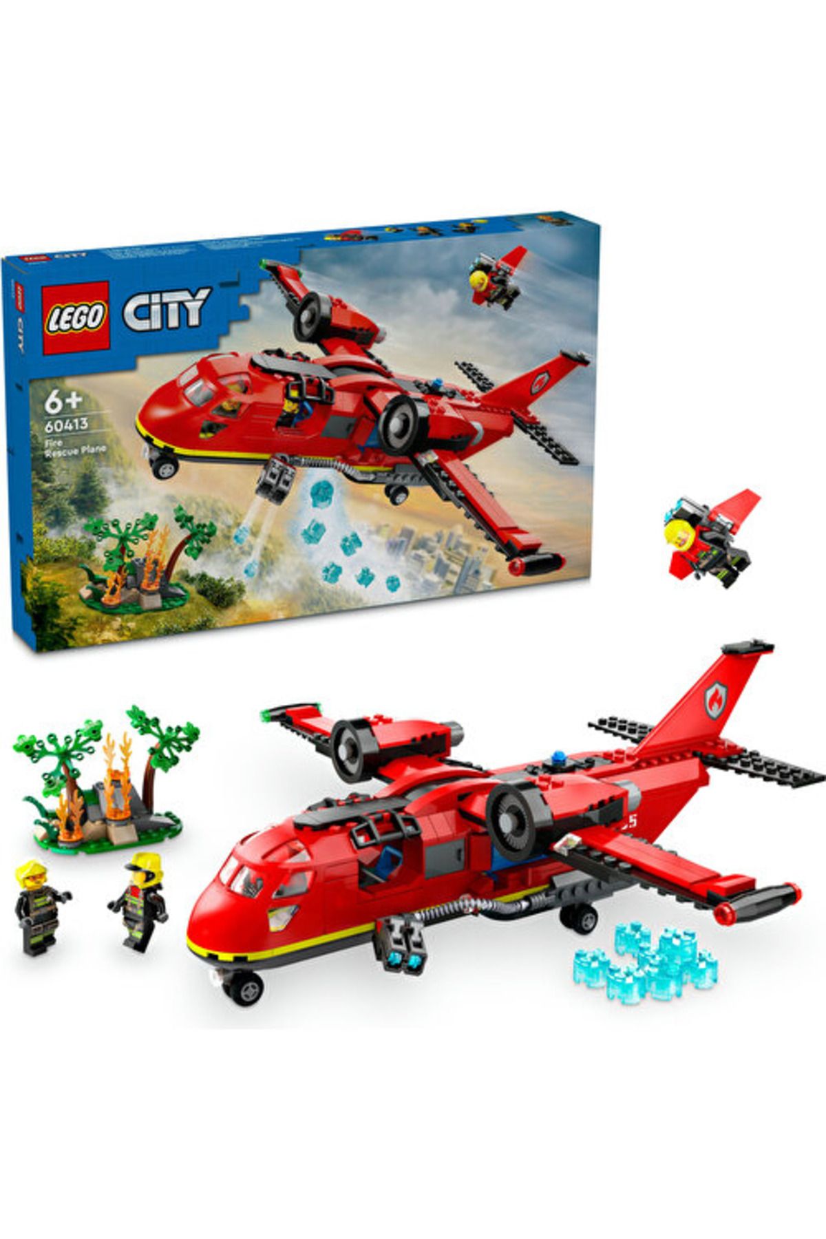 LEGO ® City İtfaiye Kurtarma Uçağı 60413  - 6 Yaş ve Üzeri İçin Yapım Seti (478 Parça)