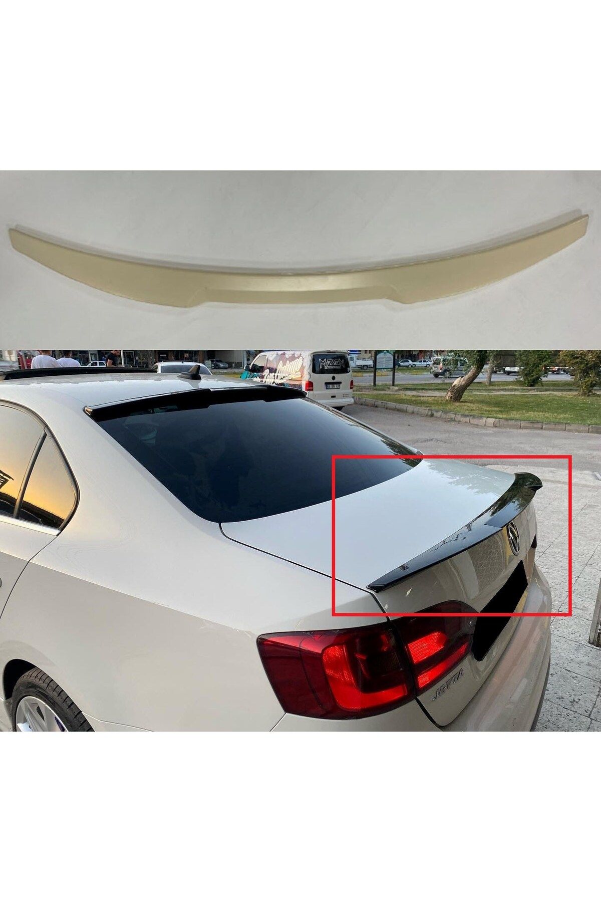 HYM TUNİNG Vw Jetta Mk6 M4 Yarasa Spoiler Ham Abs Plastik 2012 2017, Boyasız, Tuning Aksesuar Modifiye