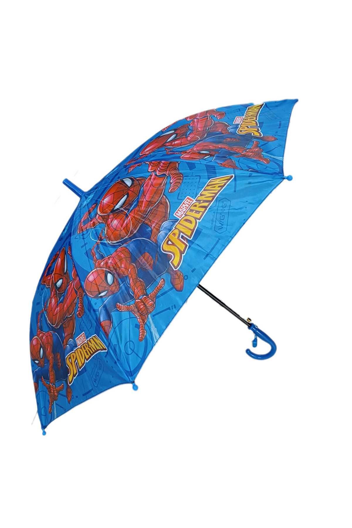 LRS STORE Örümcek Adamlı Şemsiye Su Tutmaz Spiderman Desenli Çocuk Şemsiyesi 85 cm Çap
