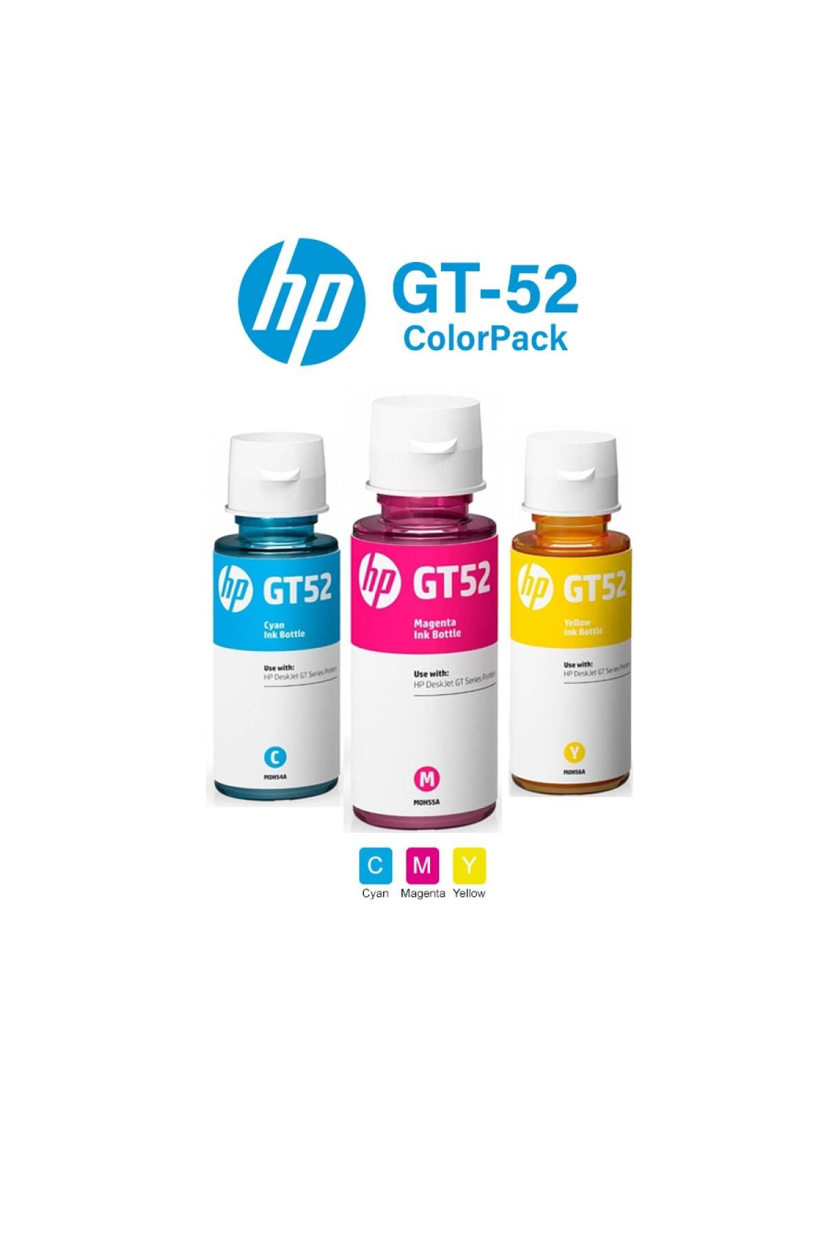 HP Gt52 3 Renk Şişe Mürekkep Kartuşu 500 Uyumlu