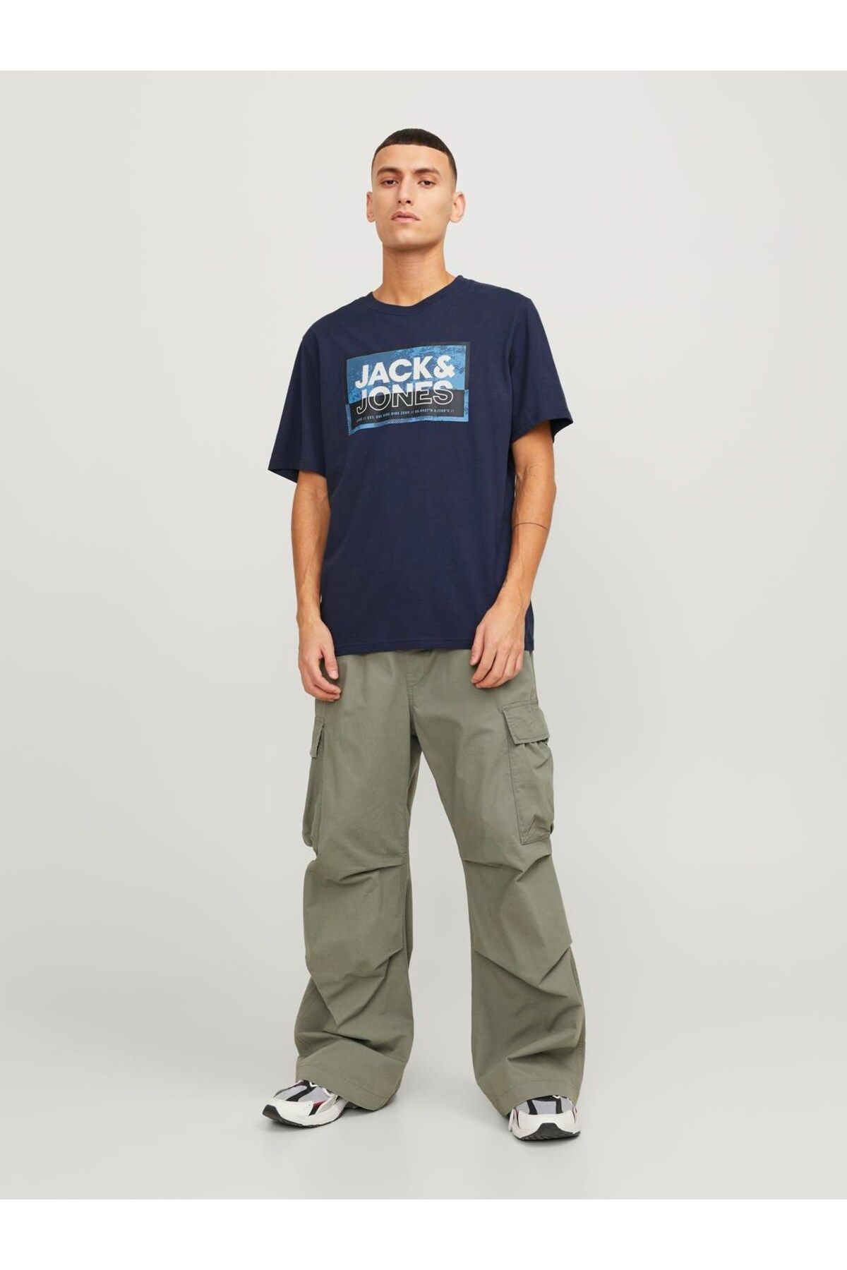 Jack & Jones Jack&Jones O Yaka Lacivert Erkek %100 Pamuk T-Shirt 12253442