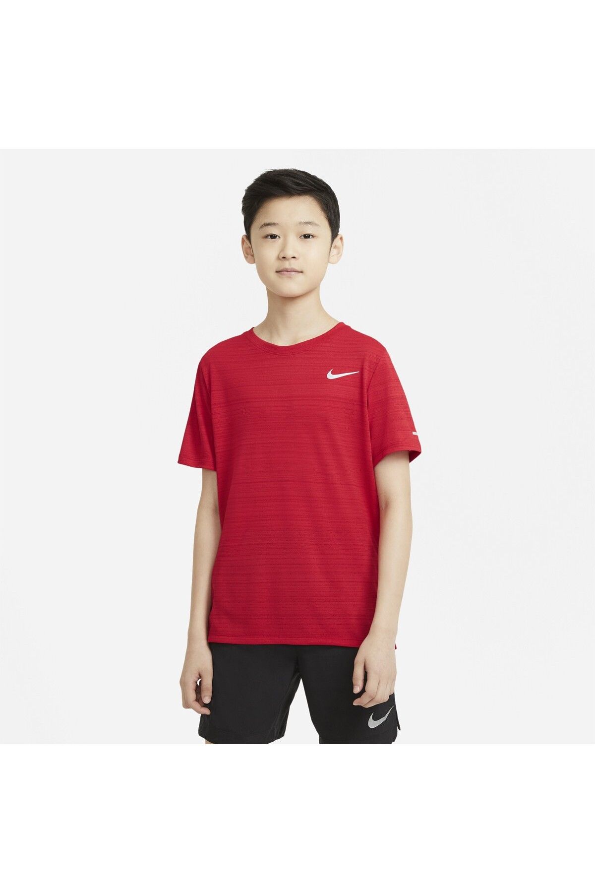 Nike B Nk Df Ss Miler Top Çocuk Kırmızı Günlük Stil Tişört DD3055-657