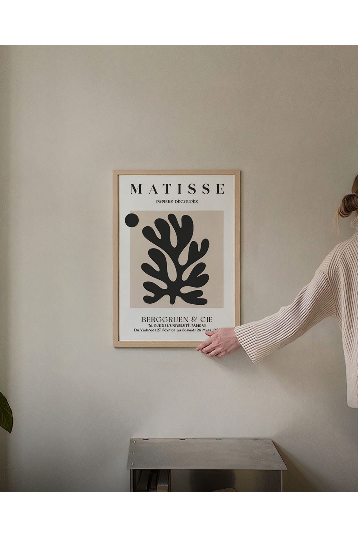 Matisse Soyut Poster | No:01 - Ahşap Görünümlü Çerçeveli