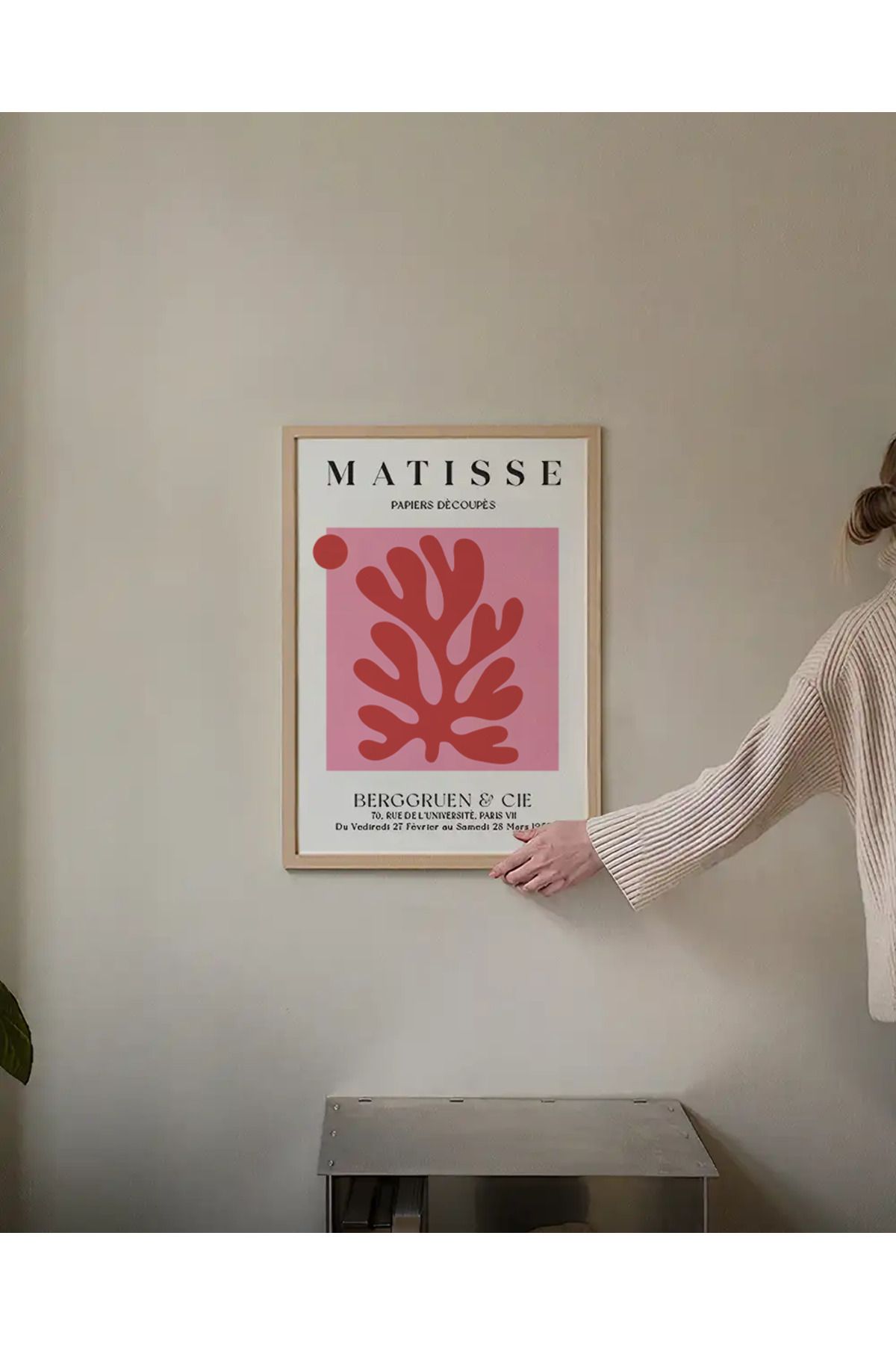Matisse Soyut Poster | No:01 - Ahşap Görünümlü Çerçeveli