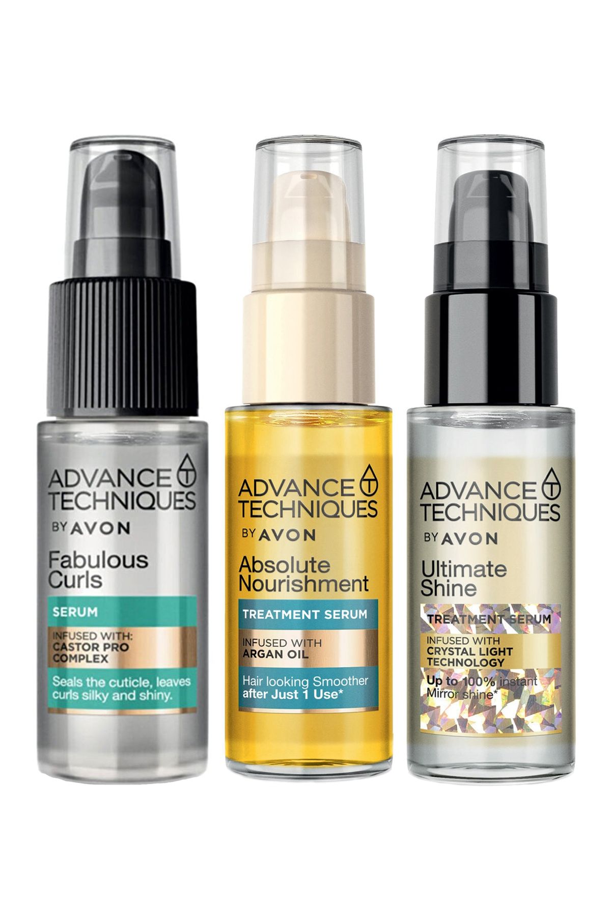 Avon Argan Yağı Içeren, Parlaklık Veren ve Bukle Belirginleştirici Saç Serumu Paketi