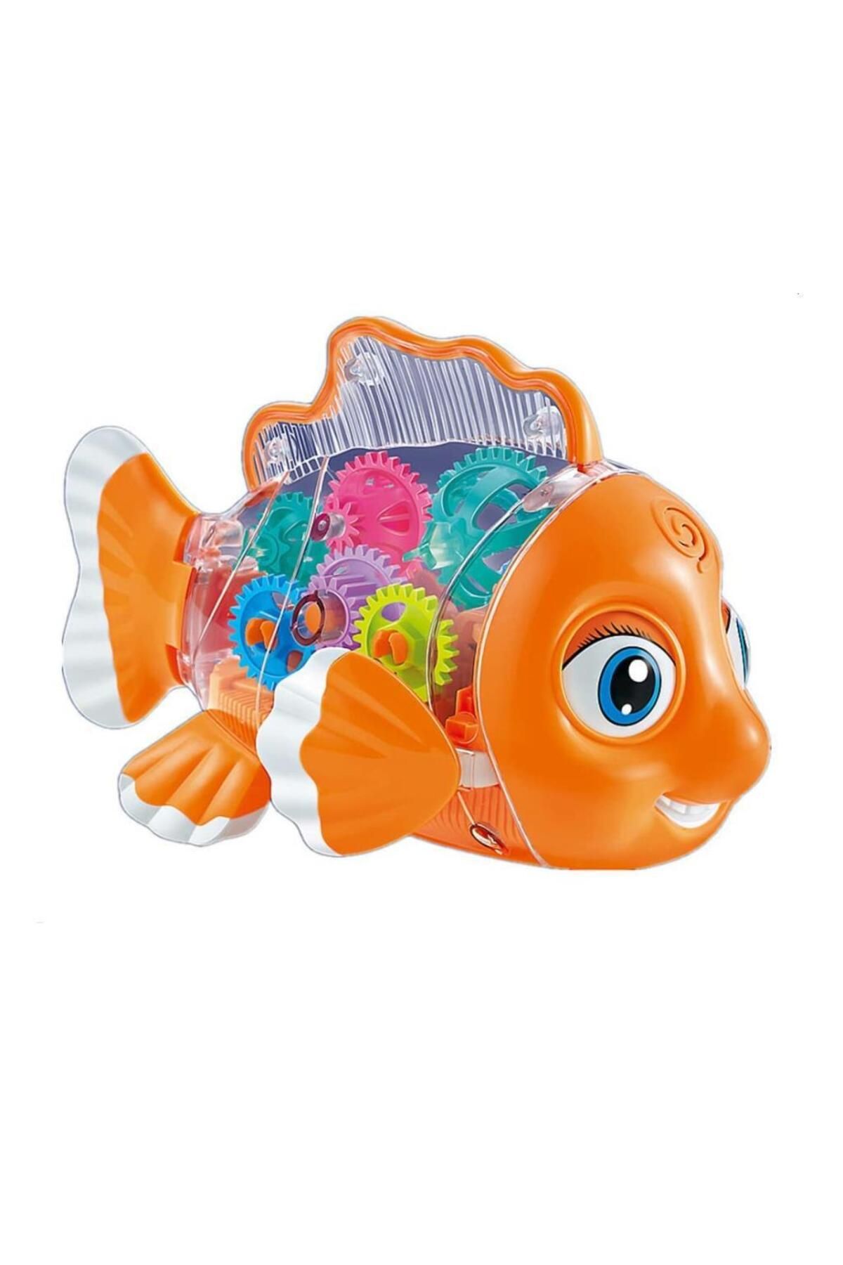 Can Ali Toys Canali Toys Pilli Işıklı Sesli Çarp Dön Balık YJ-3034,Eğlenceli Kovalamaca Balık Oyuncak