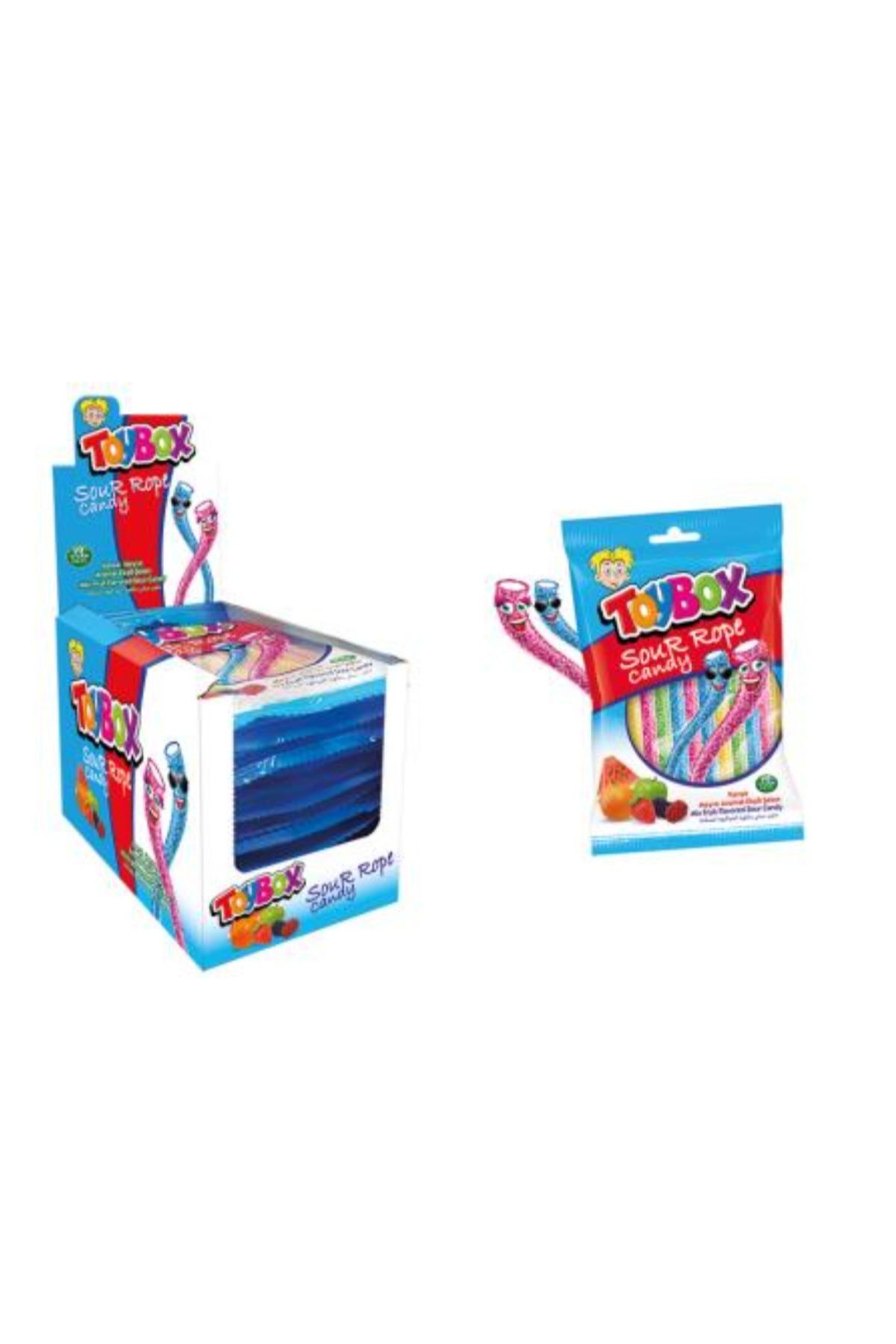 Toybox sour rope candy jelibon 12 adet