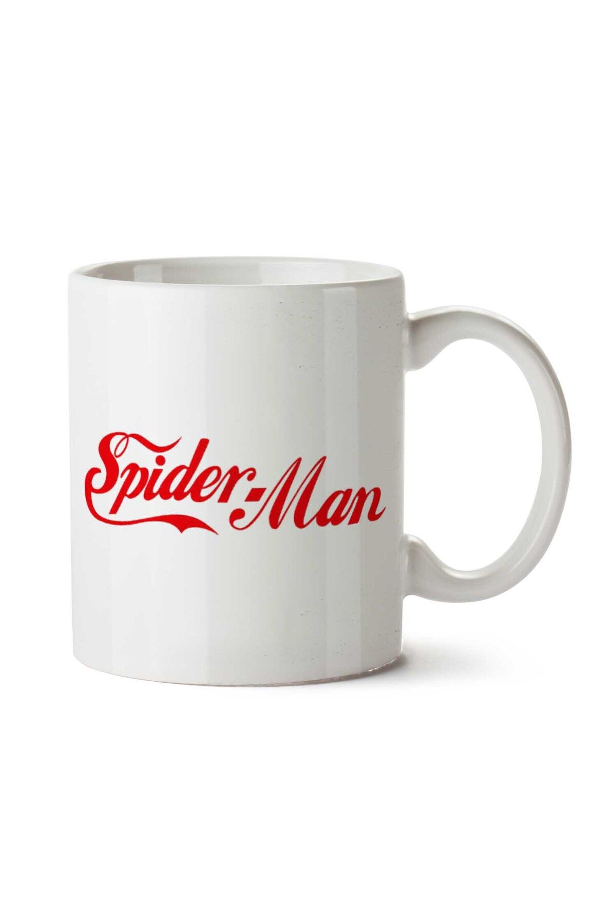ART HEDİYE Spiderman Coca Cola Logo iki Tarafı Baskılı Kupa Bardak