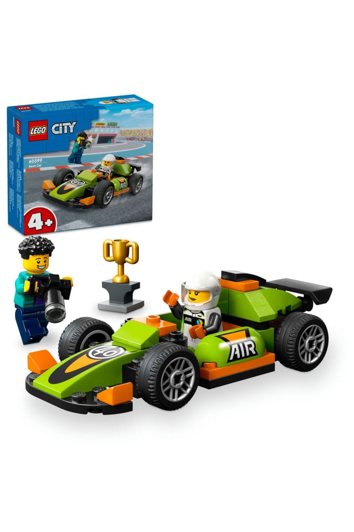 LEGO ® City Yeşil Yarış Arabası 60399  - 4 Yaş ve Üzeri İçin Yapım Seti (56 Parça)