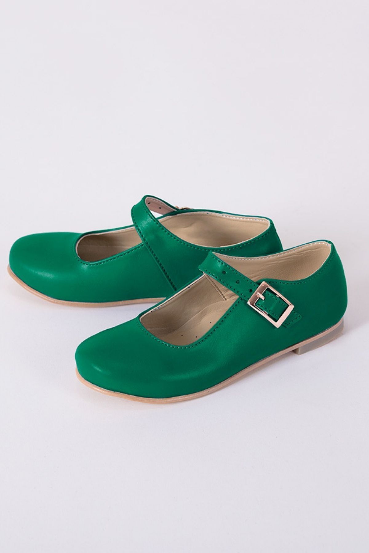 Goose Zarif Yeşil Rahat Klasik Çocuk Ayakkabısı
