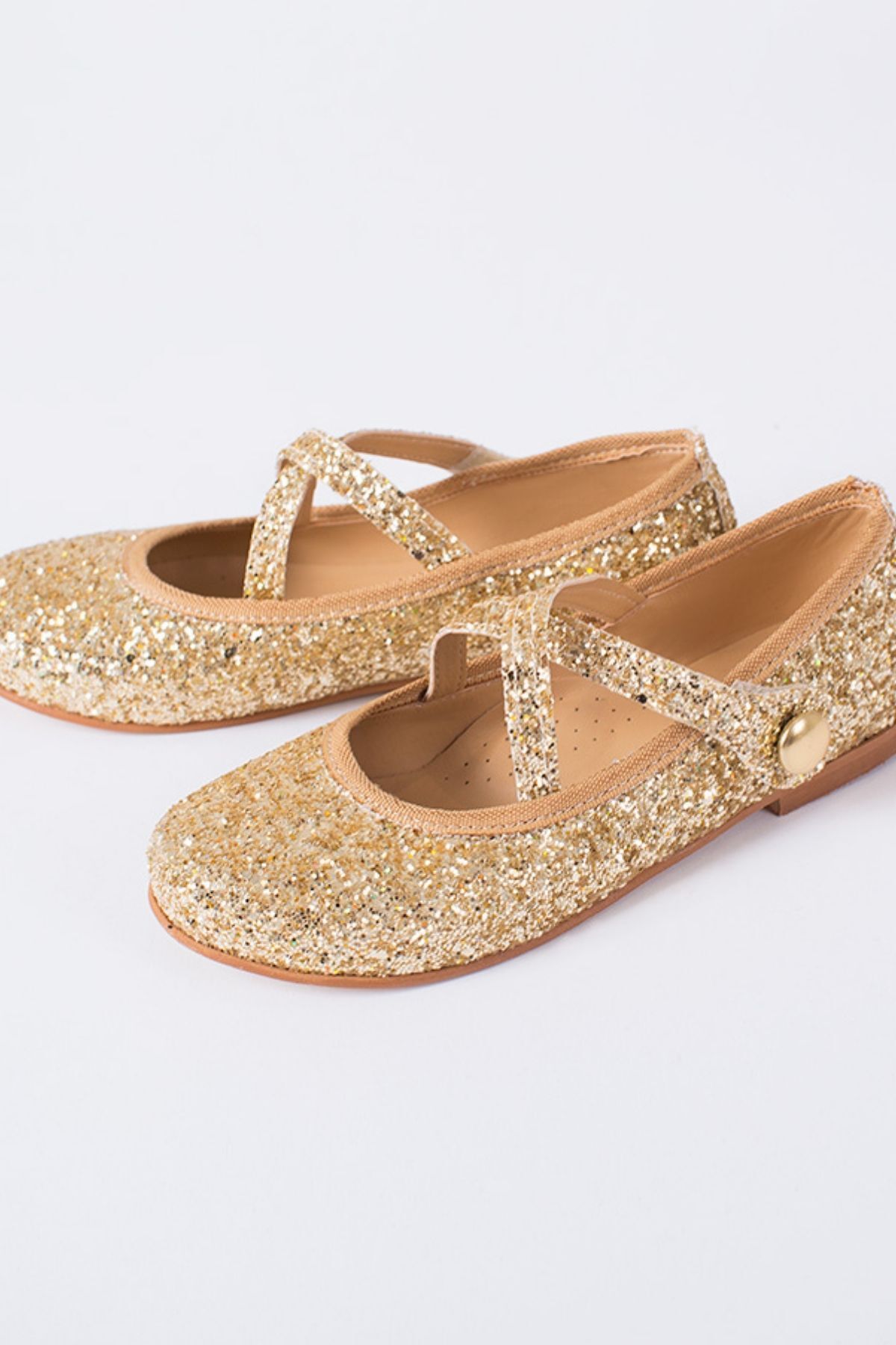 Goose Klasik Altın Parıltılı Rahat Çocuk Ayakkabısı