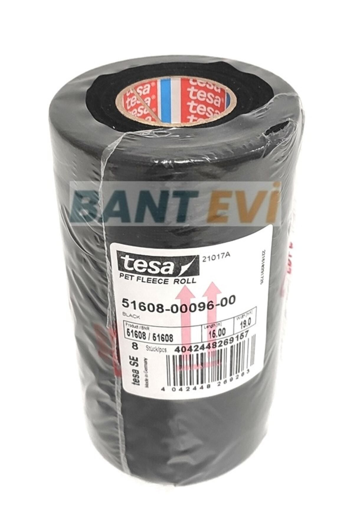 Tesa Bant Evi Bez Bant Tüylü 19mmx15mt 8'li Paket Yanmaz Kumaş Elektrik Kablo Sarma Bantı ® Orijinal Ürün