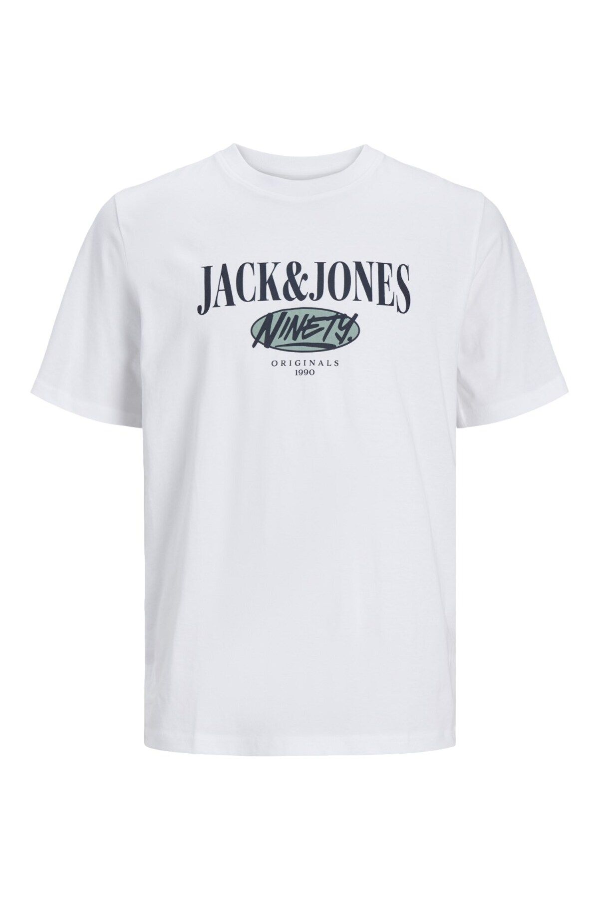 Jack & Jones Jack&Jones O Yaka Büyük Beden Parlak Beyaz Erkek %100 Pamuk T-Shirt 12257511