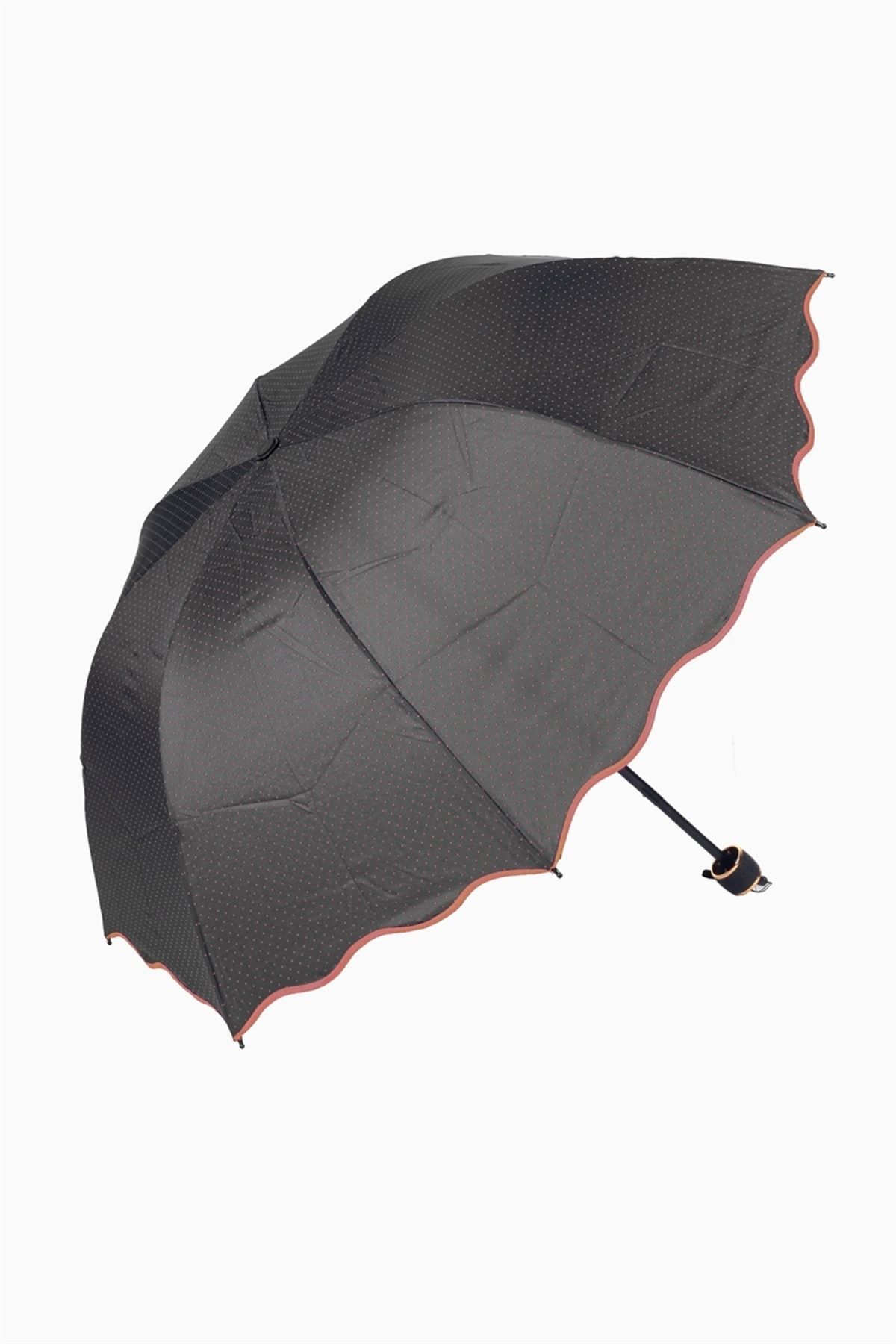 Marlux Siyah Mini Puantiye Kadın Şemsiye M21mar301r003