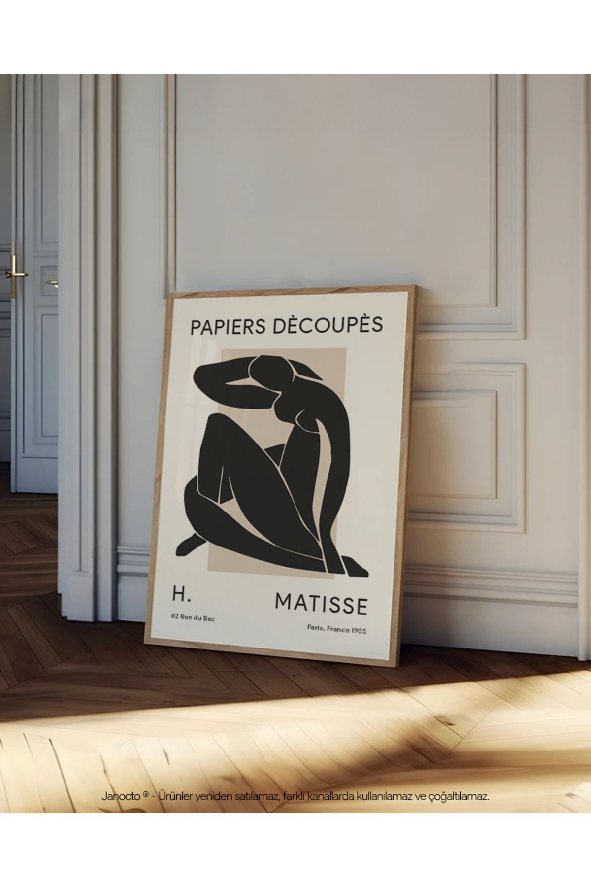 Matisse Soyut Poster | No:02 - Ahşap Görünümlü Çerçeveli