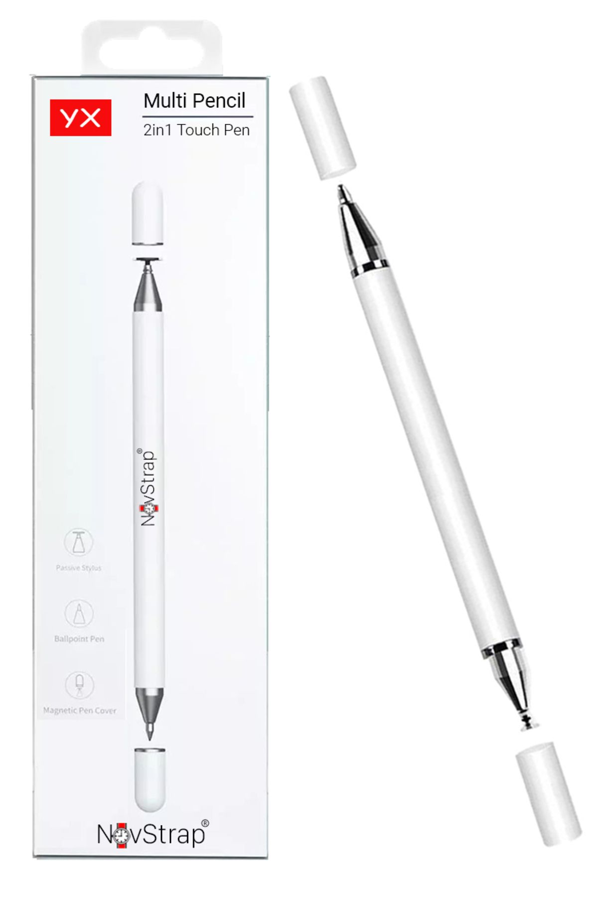 NovStrap Samsung Galaxy Tab A7 Lite T220 Uyumlu Dokunmatik Kalem Pencil Stylus Çizim Tasarım Kalemi